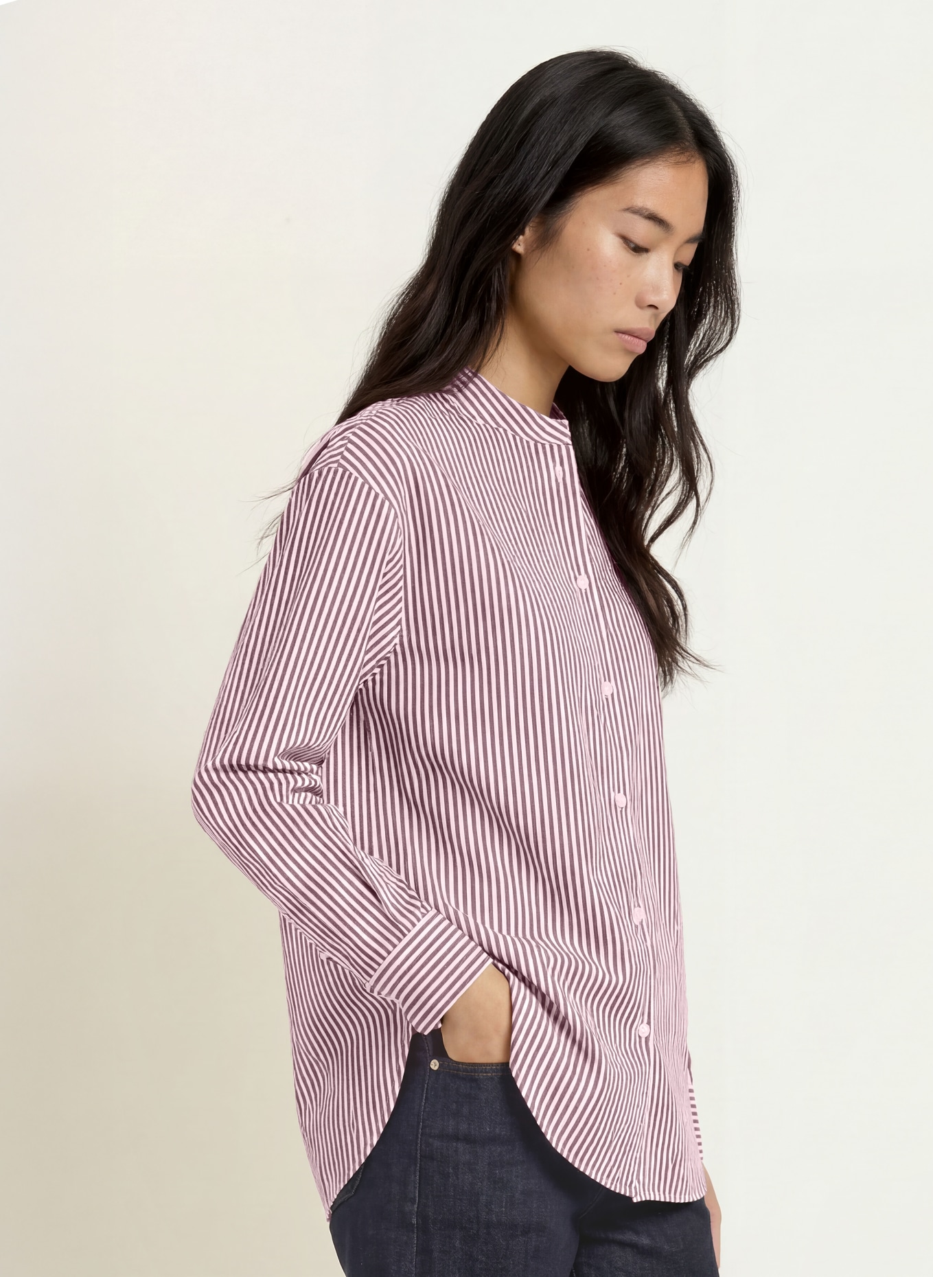 MOS MOSH Bluse MMKARIS: WEISS / DUNKELBRAUN