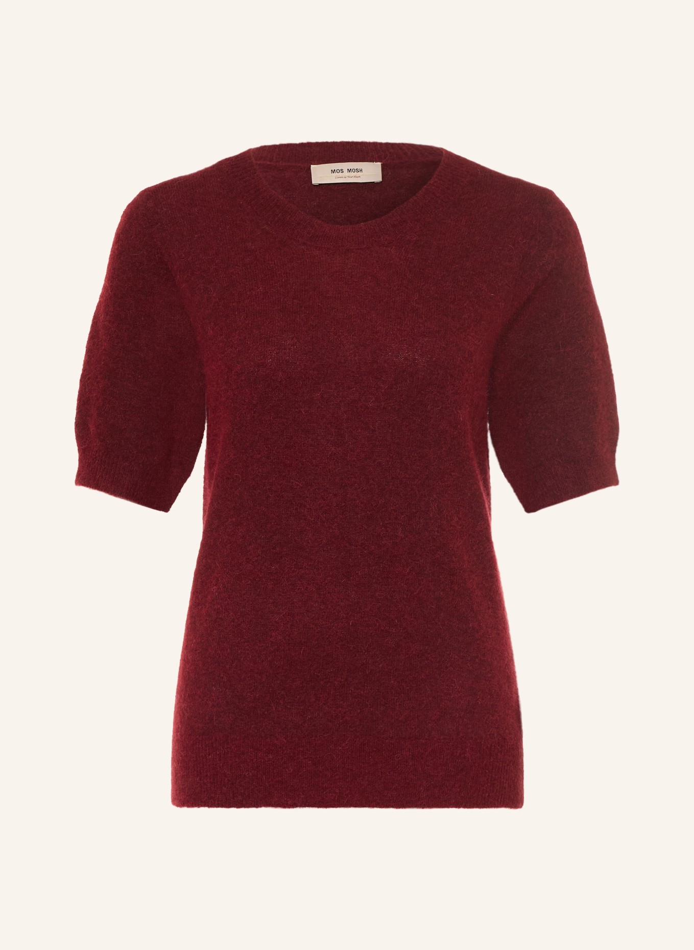 MOS MOSH Tricou din tricot MMMAPE: ROȘU ÎNCHIS