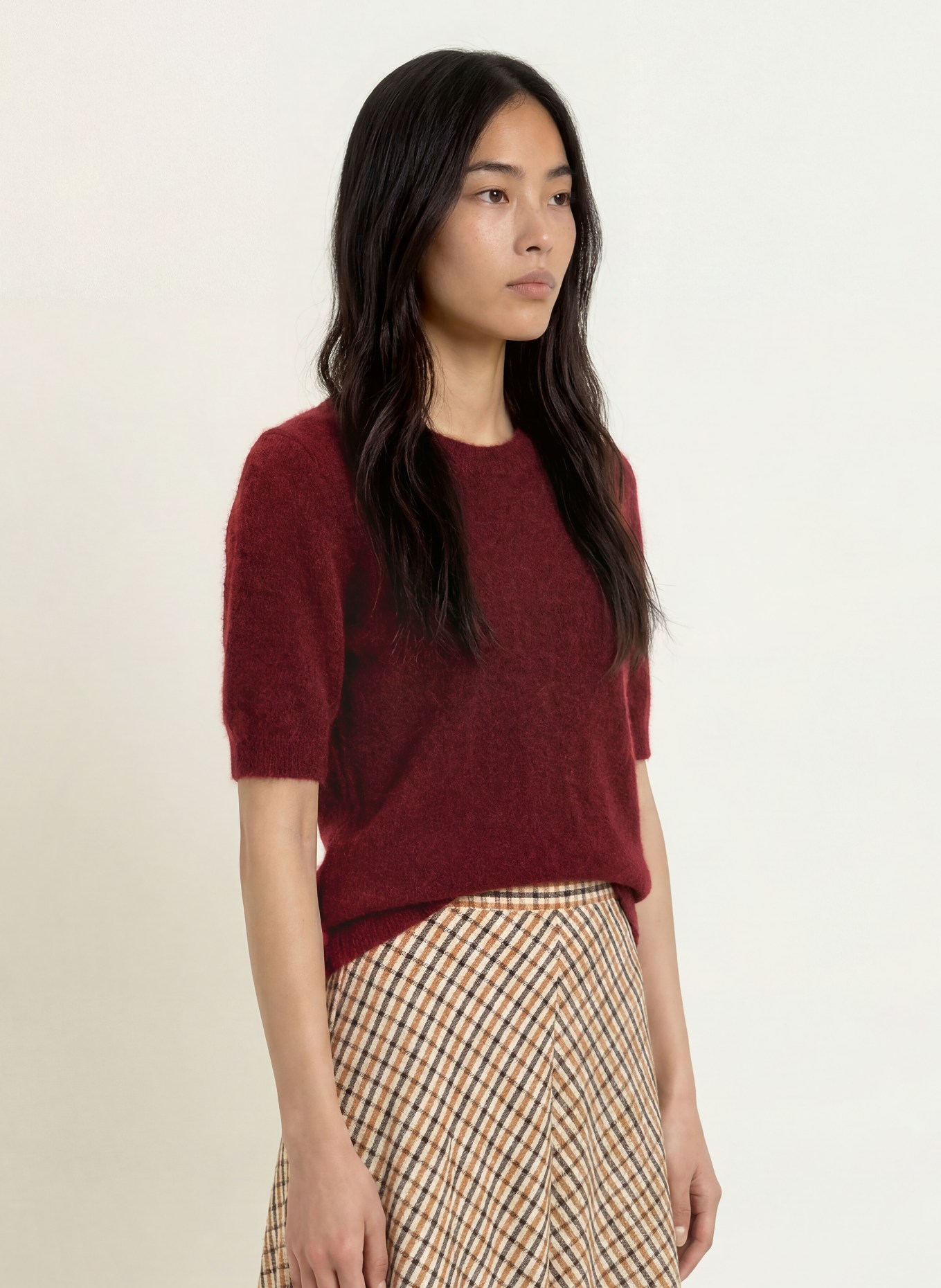 MOS MOSH Tricou din tricot MMMAPE: ROȘU ÎNCHIS