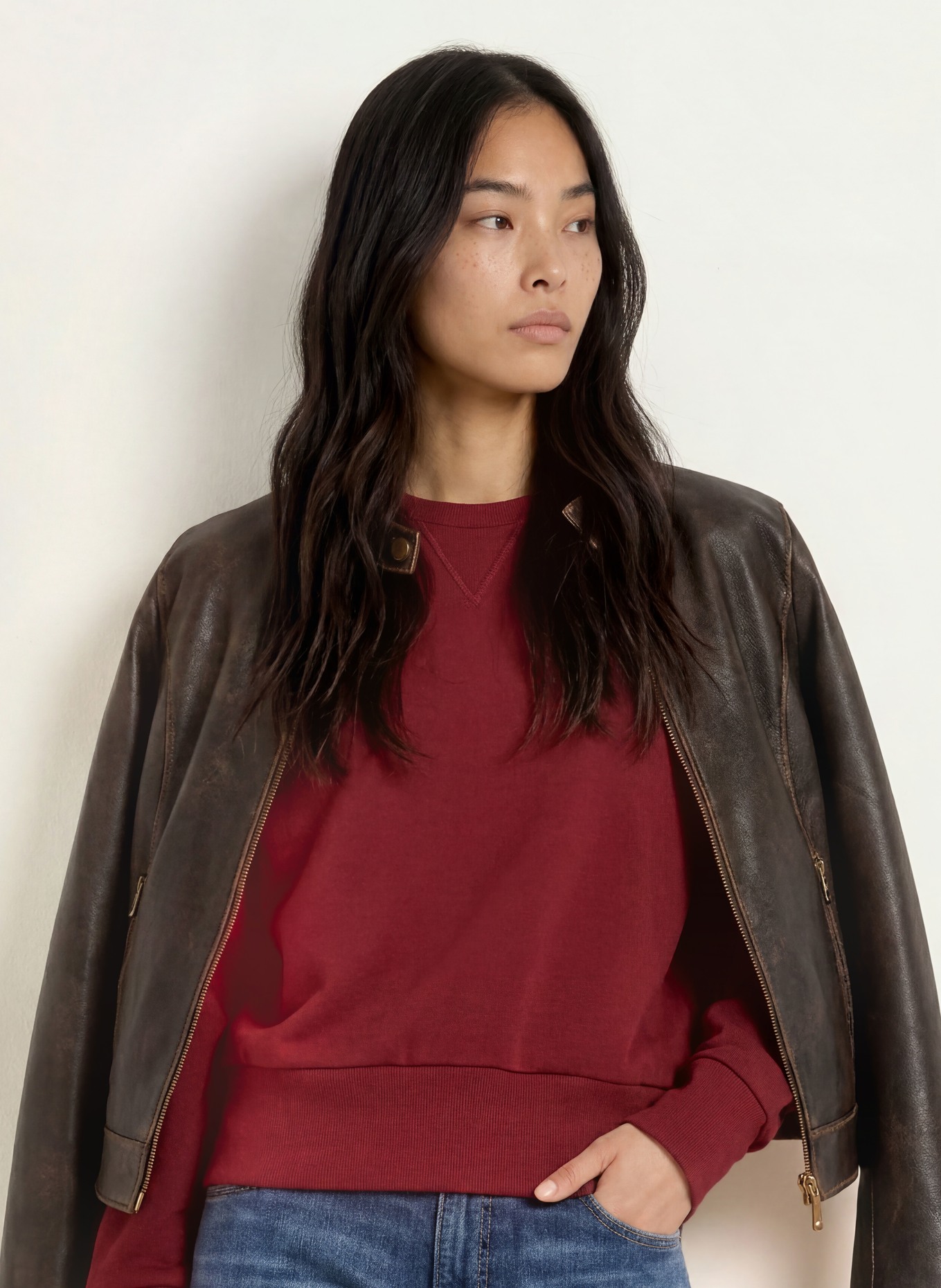 MOS MOSH MMKIKI CELLI Sweatshirt: DARK RED