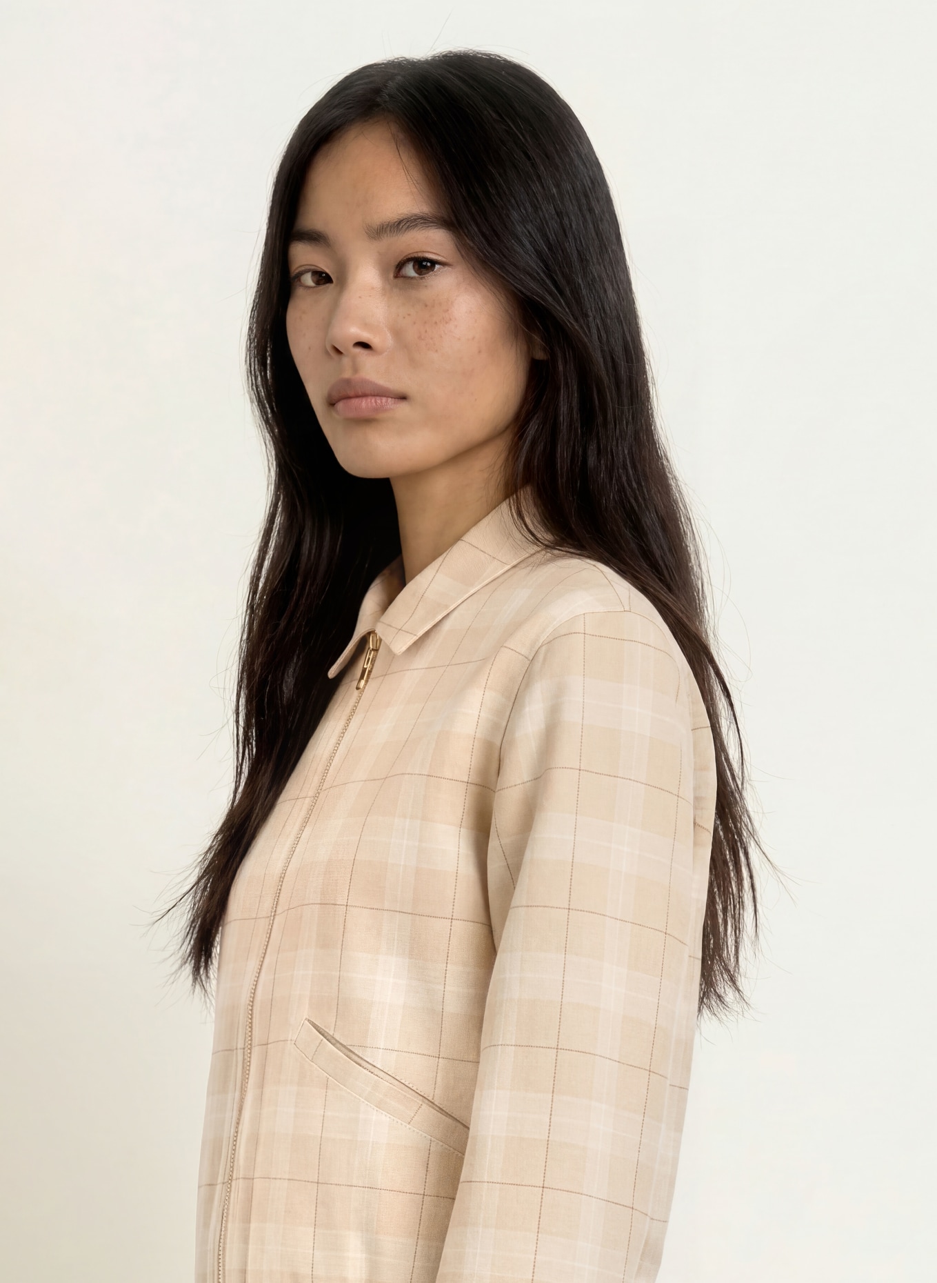 MOS MOSH Blouson MMKIRA: BEIGE / DUNKELROT / WEISS