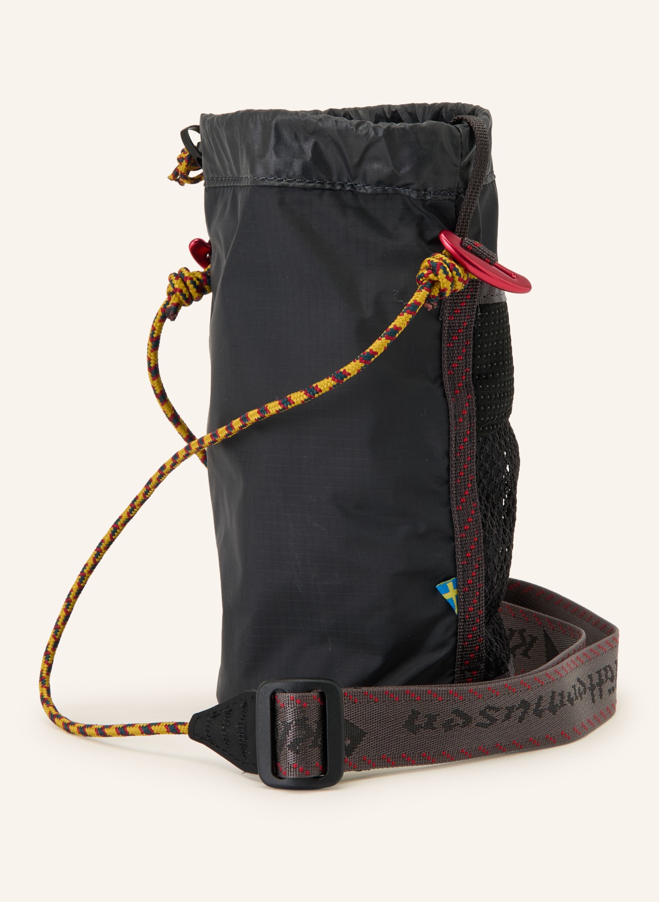 Klättermusen Umhängetasche ALGIR BOTTLE SLING: DUNKELGRAU / GRAU / DUNKELROT