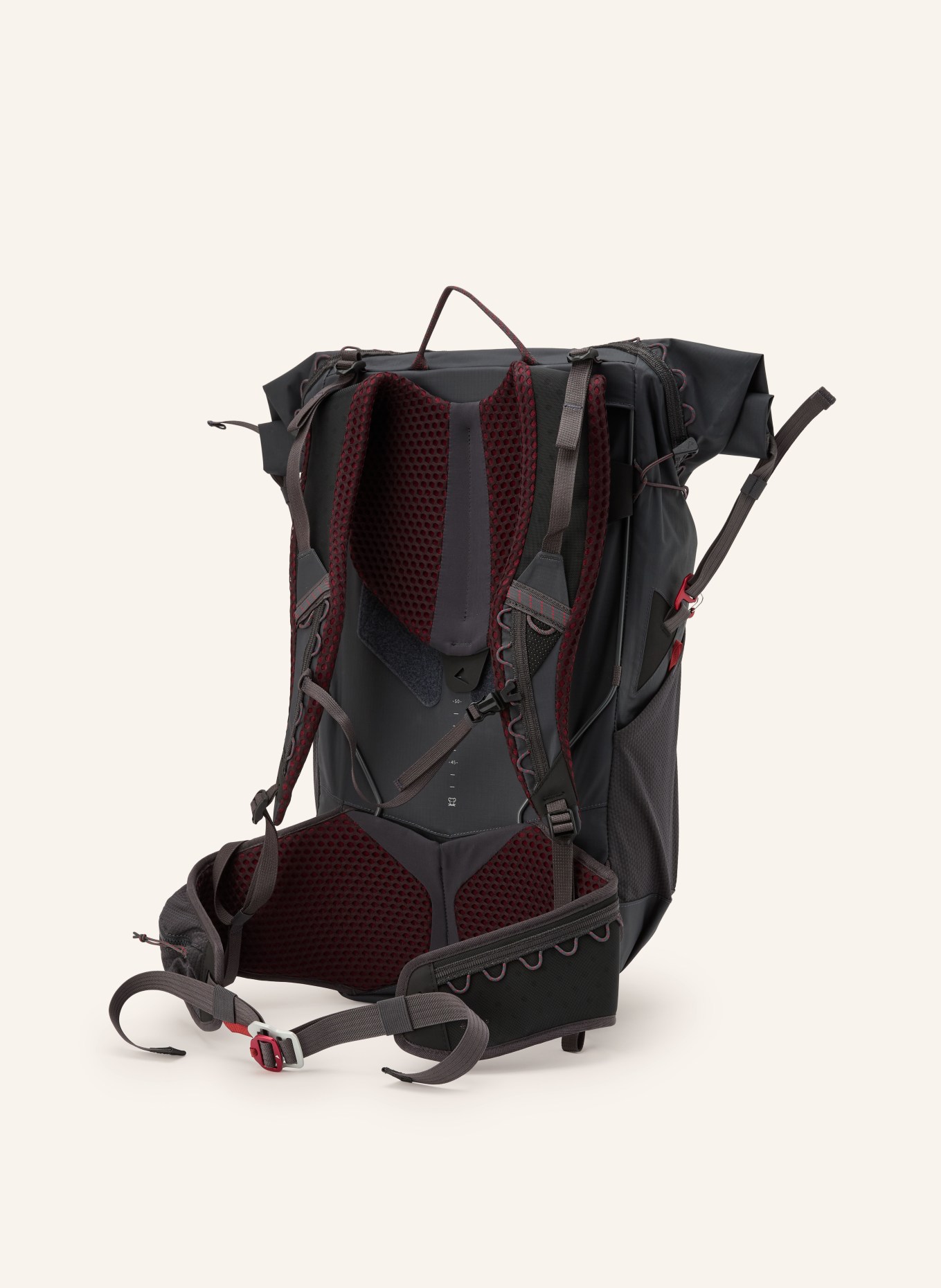 Klättermusen Rucksack VIDE 30 l: DUNKELGRAU / DUNKELROT