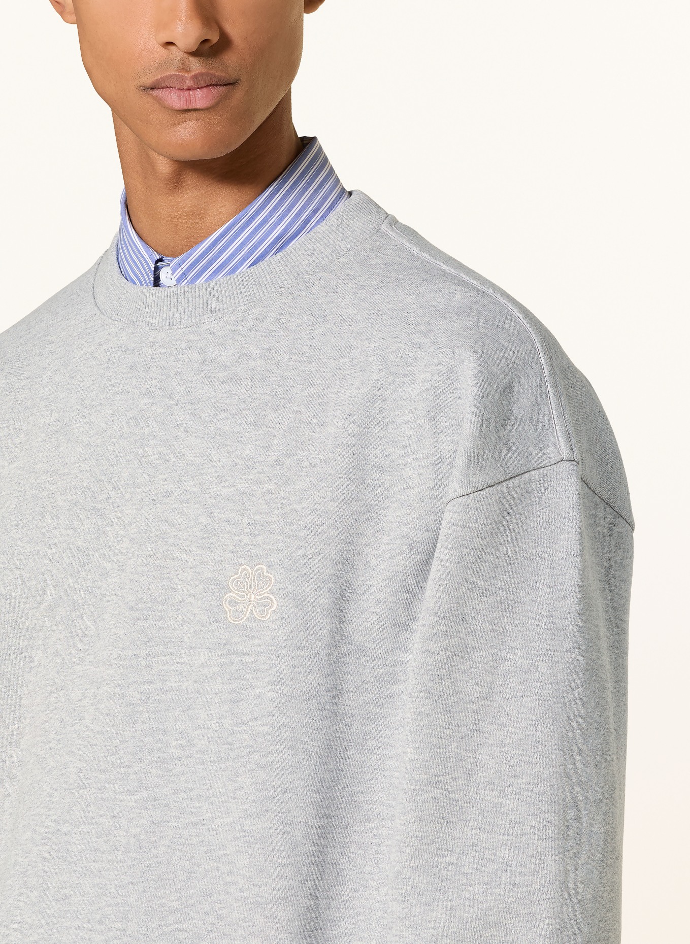NN.07 DAVID sweatshirt: LIGHT GRAY