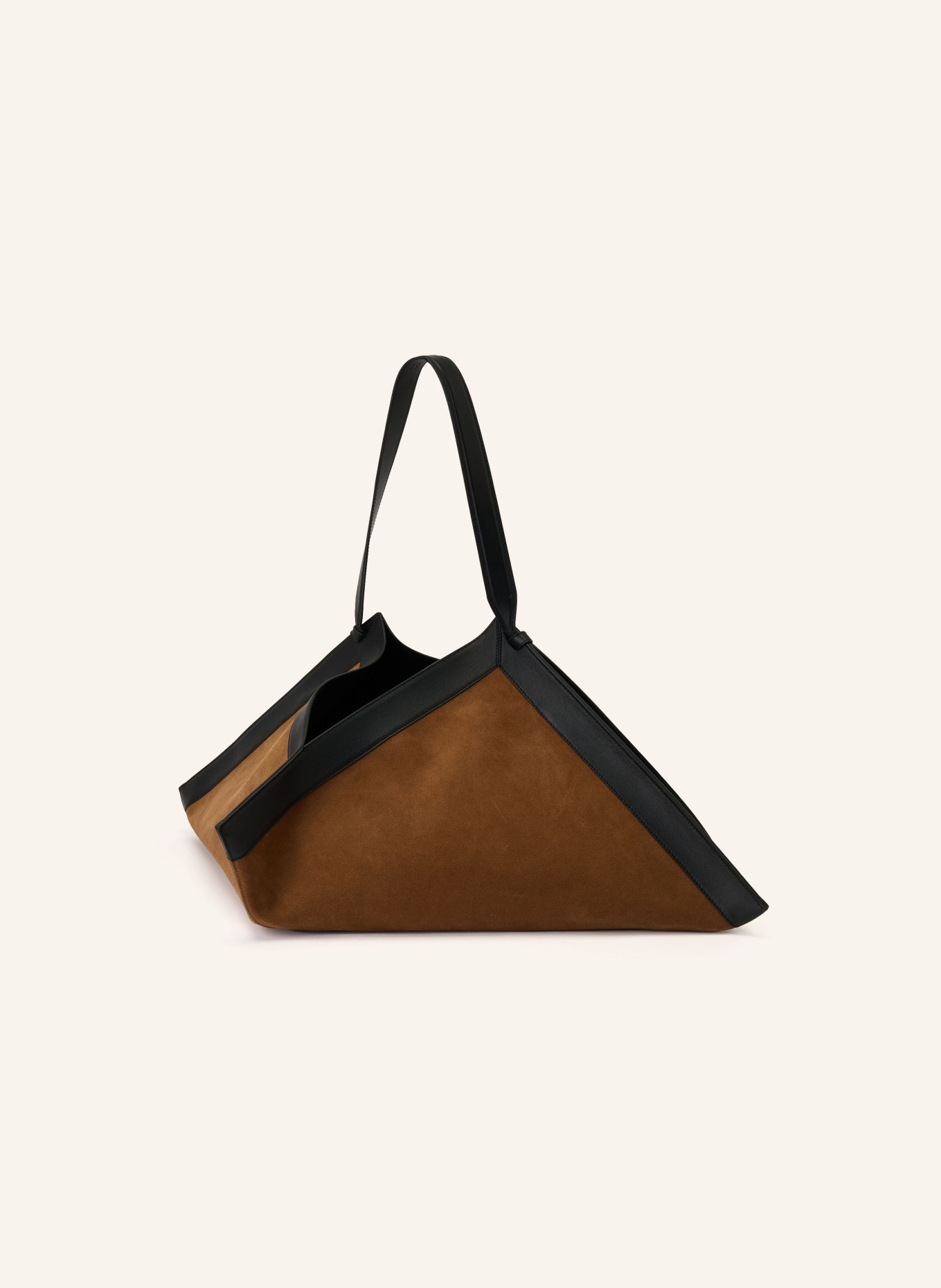 YUZEFI Shopper WONTON LARGE: CAMEL / SCHWARZ