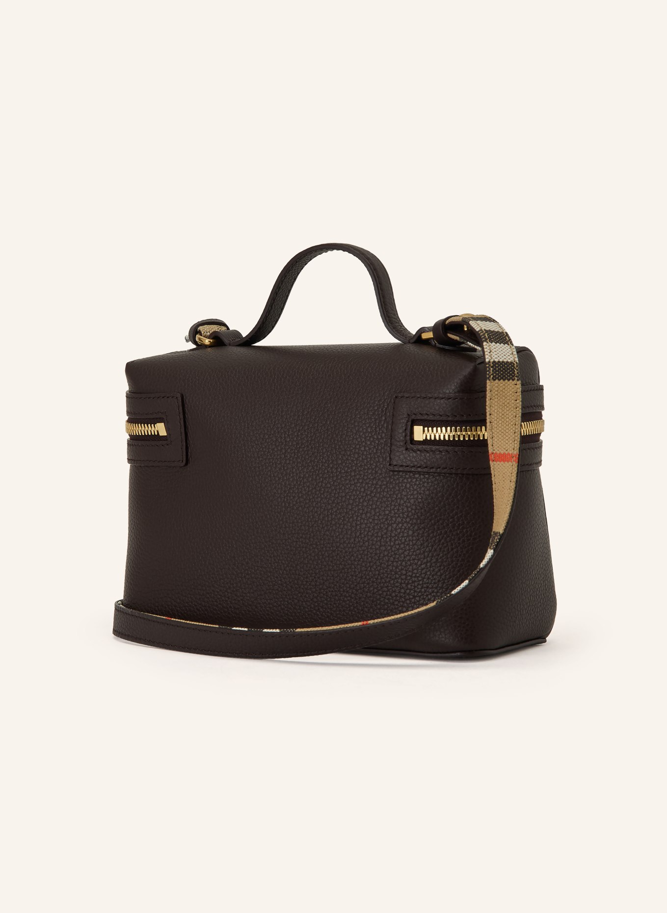 BURBERRY Umhängetasche BLOOMSBURY: DUNKELBRAUN / BEIGE / WEISS