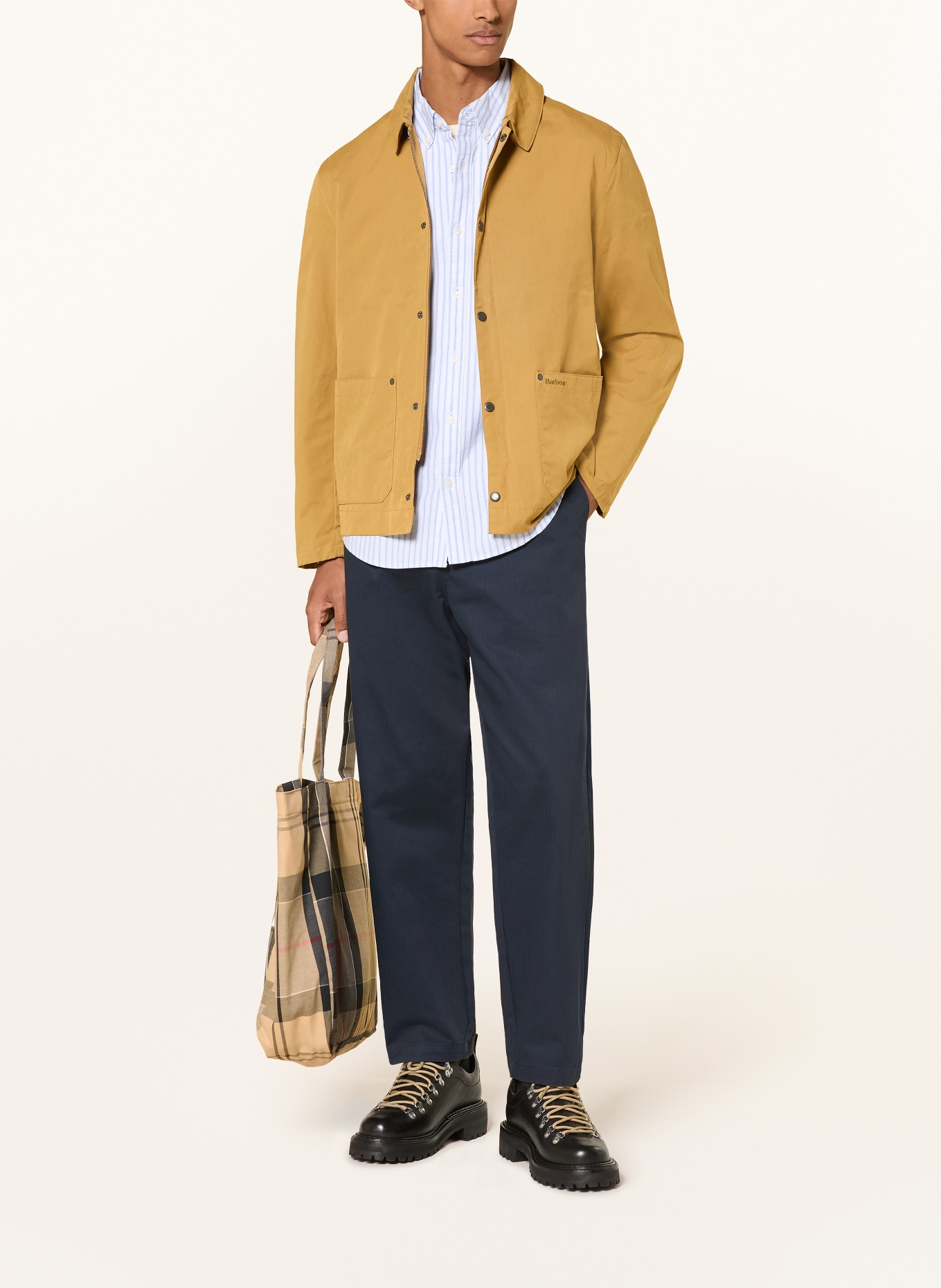 Barbour BAYFIELD Overshirt: OLIVE