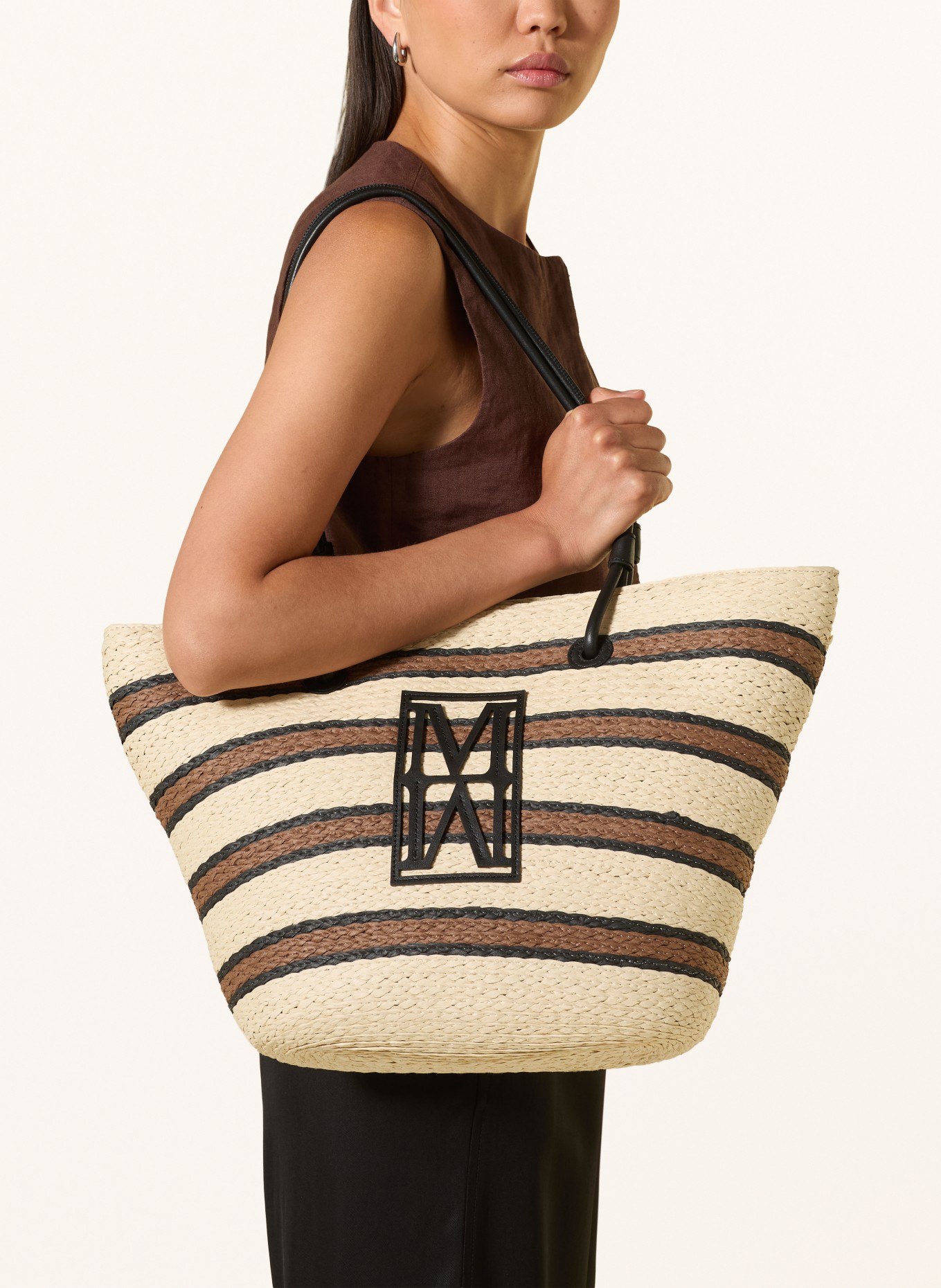 Marc O'Polo Sac cabas JANA: MARRON CLAIR / MARRON / NOIR