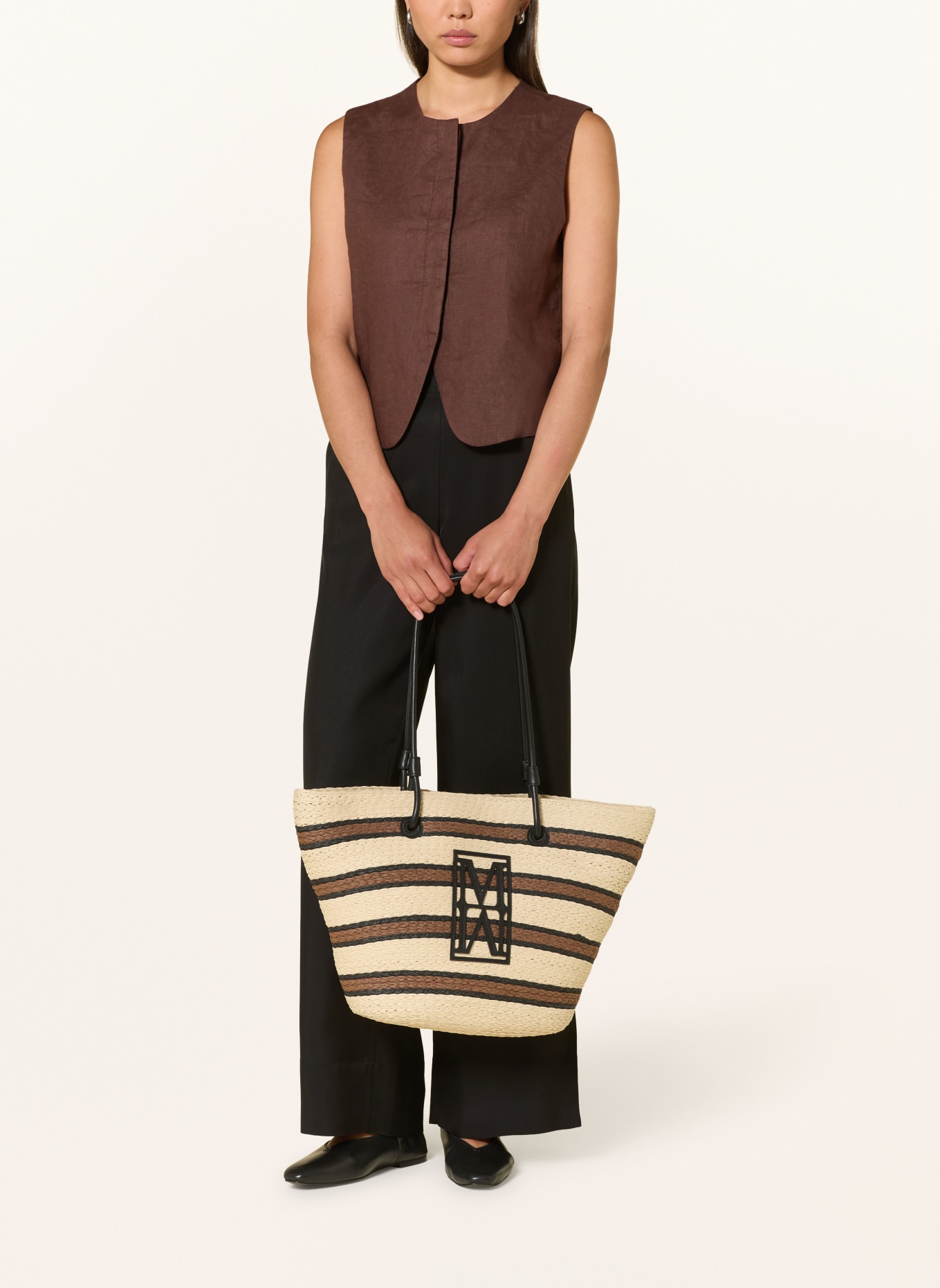 Marc O'Polo Sac cabas JANA: MARRON CLAIR / MARRON / NOIR