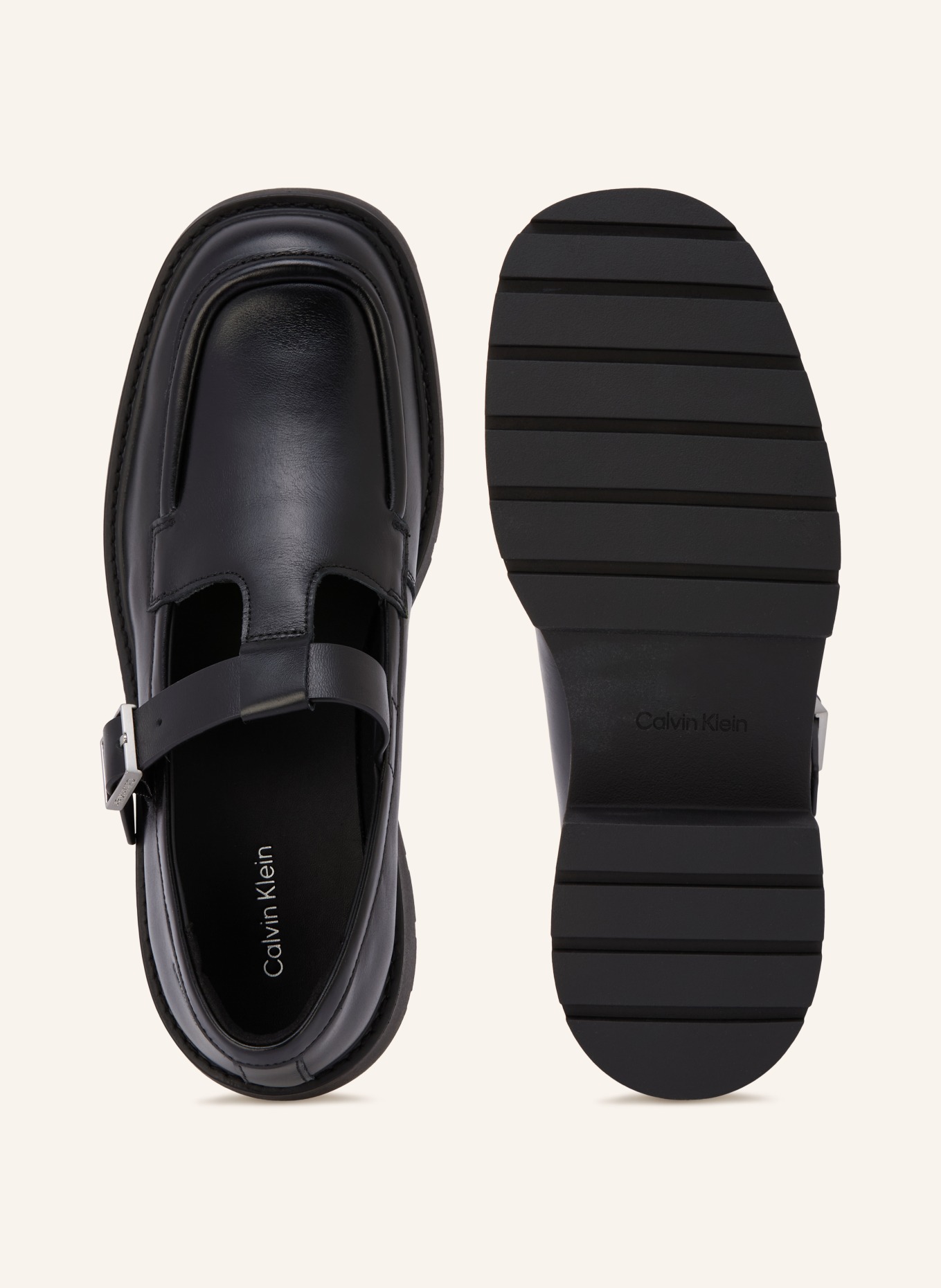 Calvin Klein Mokasíny Mary Jane: ČERNÁ