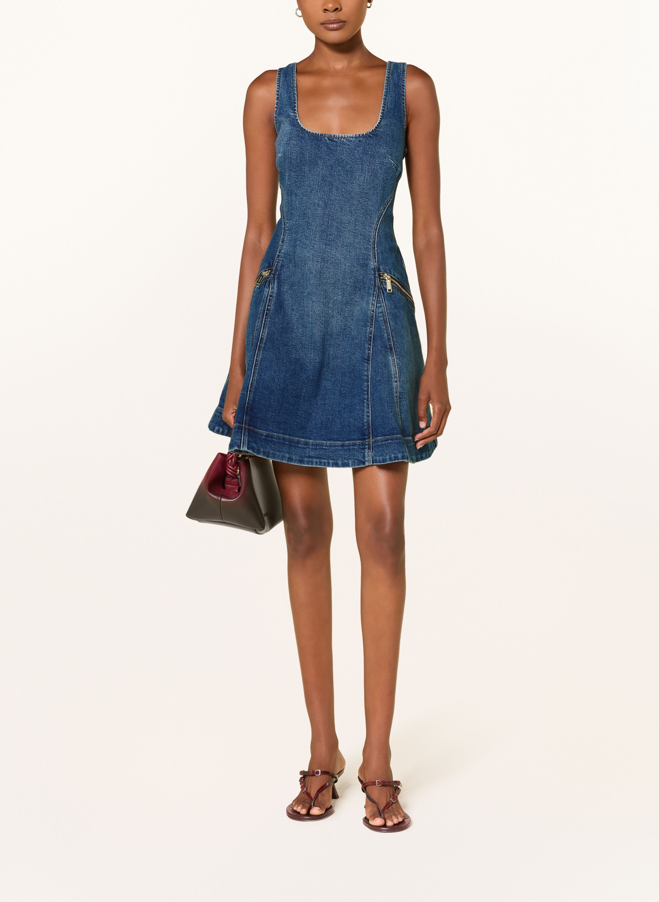 self-portrait Denim dress: BLUE