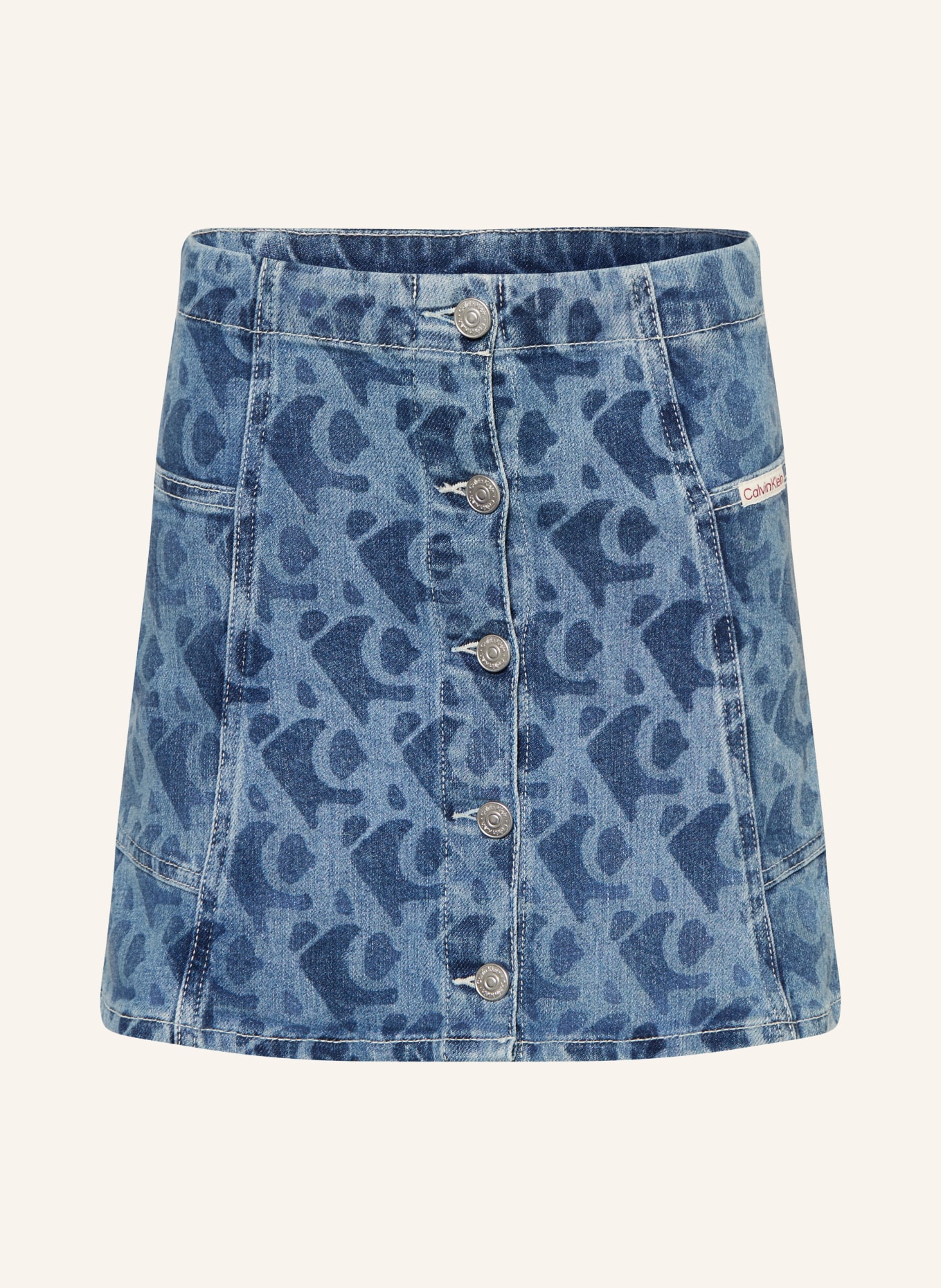 Calvin Klein Jupe en jean: BLEU CLAIR / BLEU FONCÉ