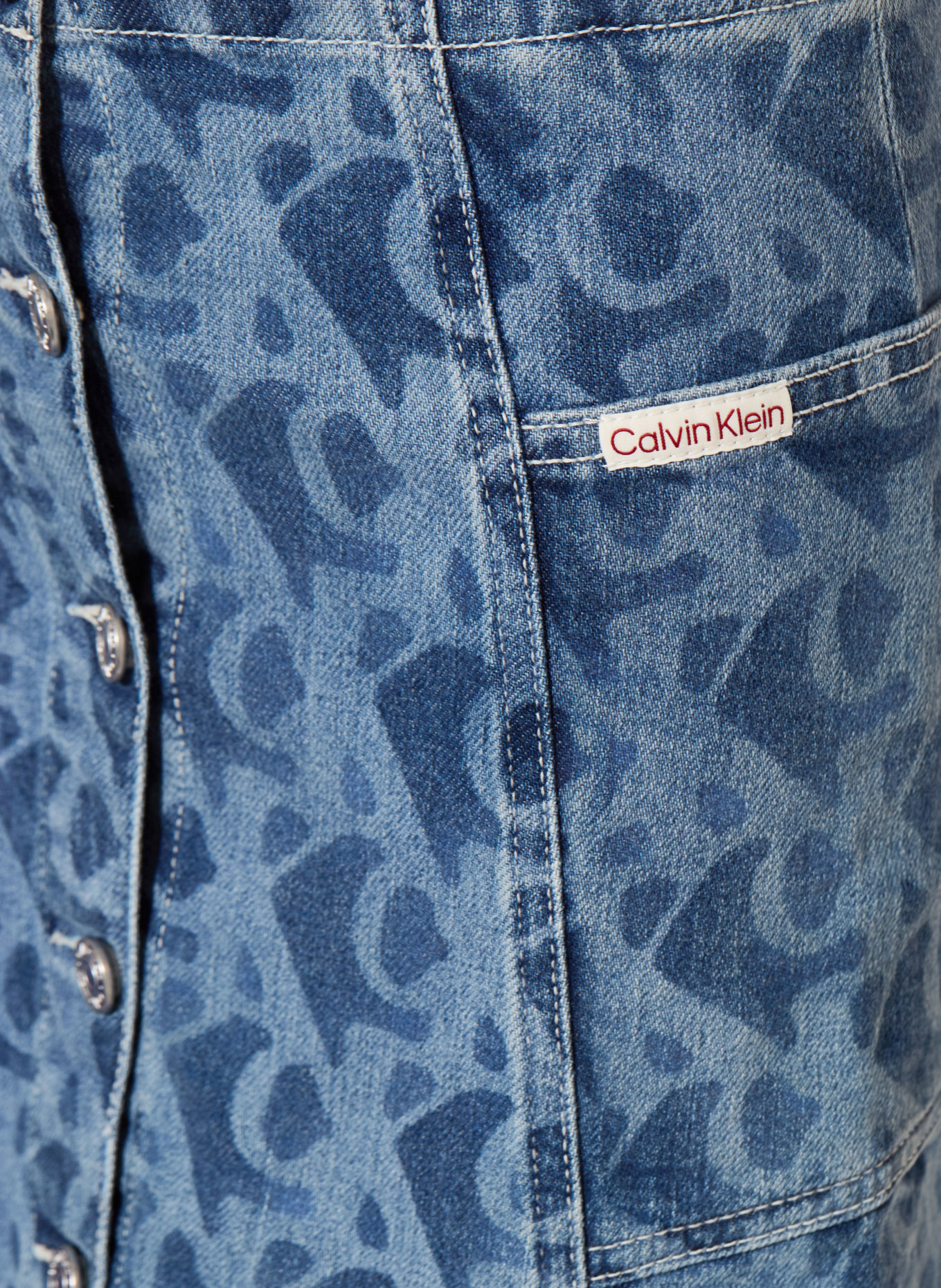 Calvin Klein Jupe en jean: BLEU CLAIR / BLEU FONCÉ