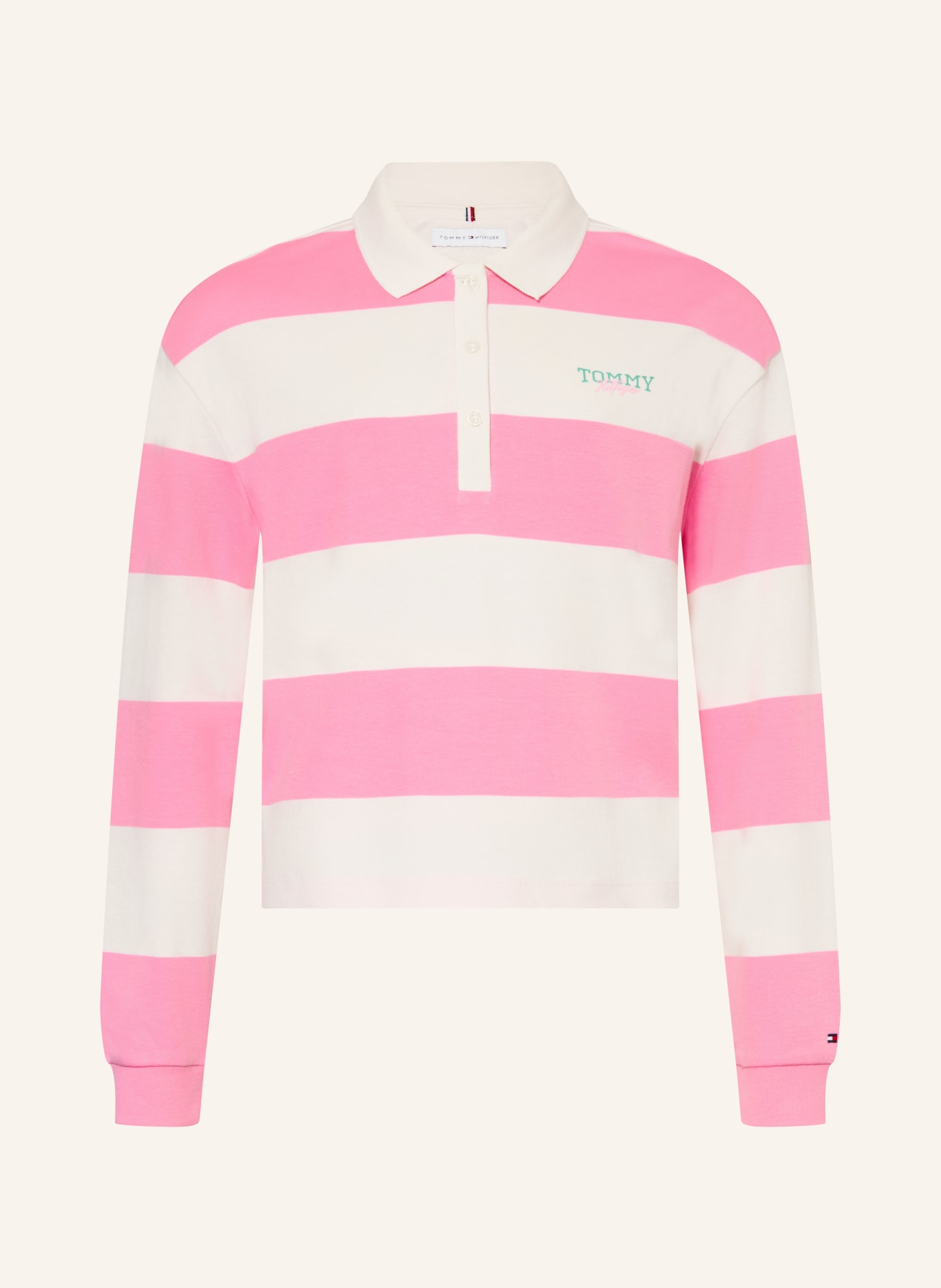 TOMMY HILFIGER Polo de rugby: BLANC / ROSE