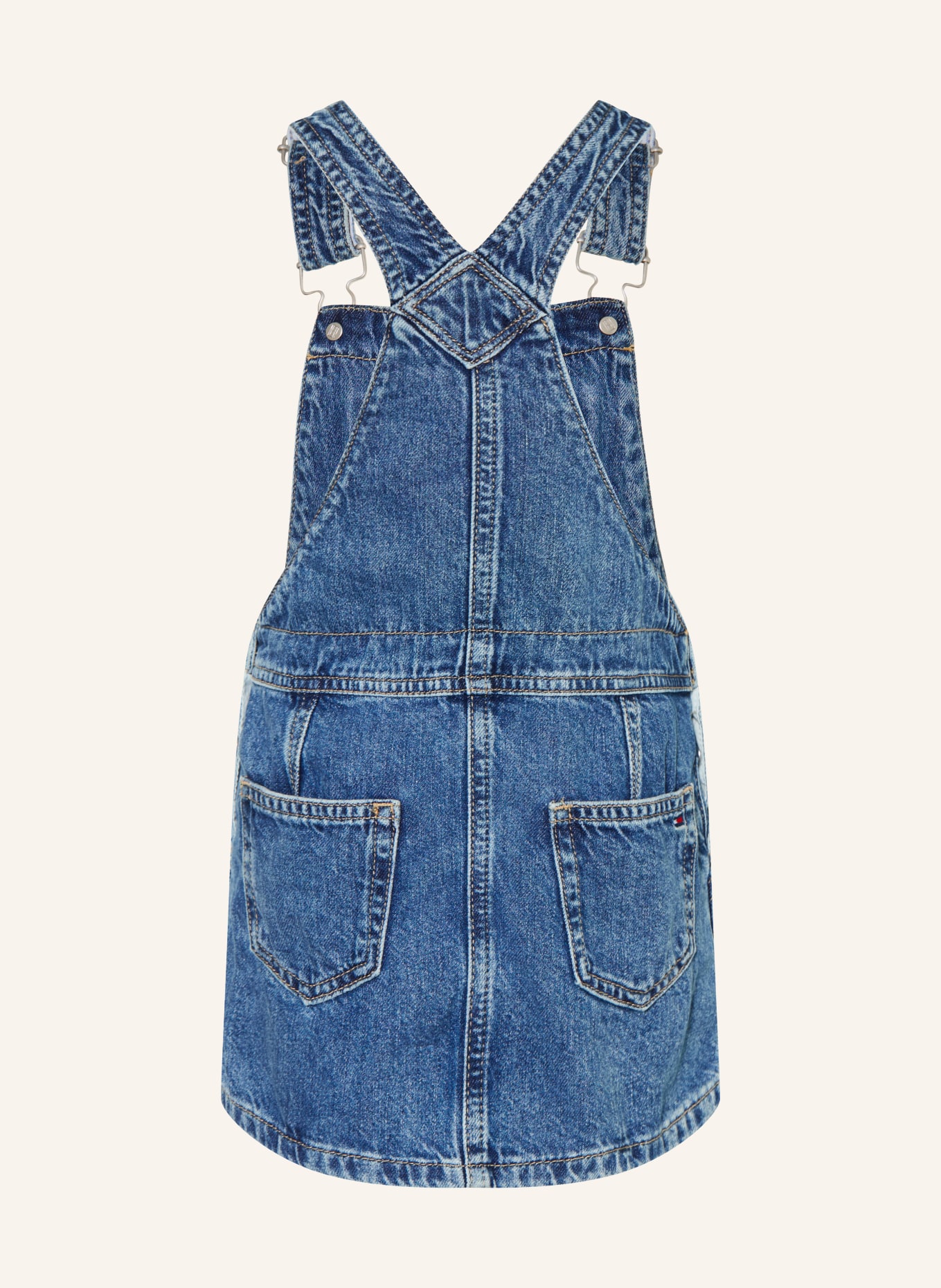 TOMMY HILFIGER Jeans-Latzkleid: BLAU