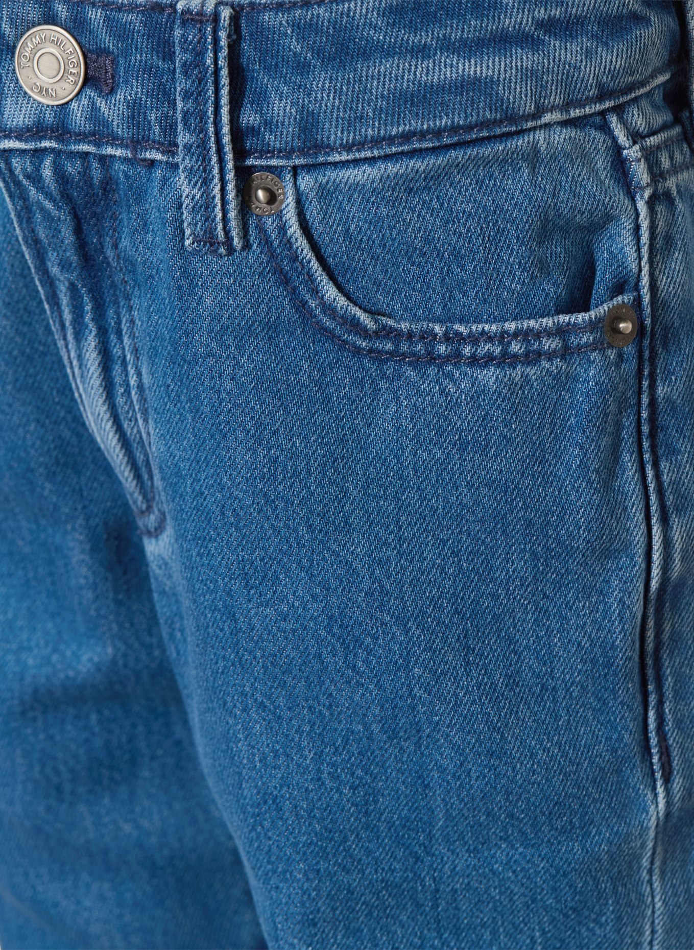 TOMMY HILFIGER Jean coupe droite: 1A4 Denim Medium 01