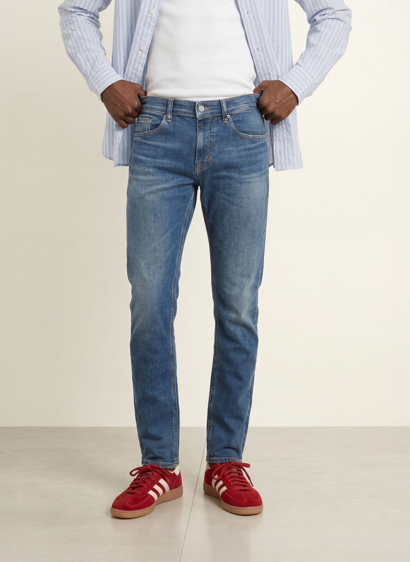TOMMY JEANS Jean SCANTON coupe slim: 1DA Denim Grey 01