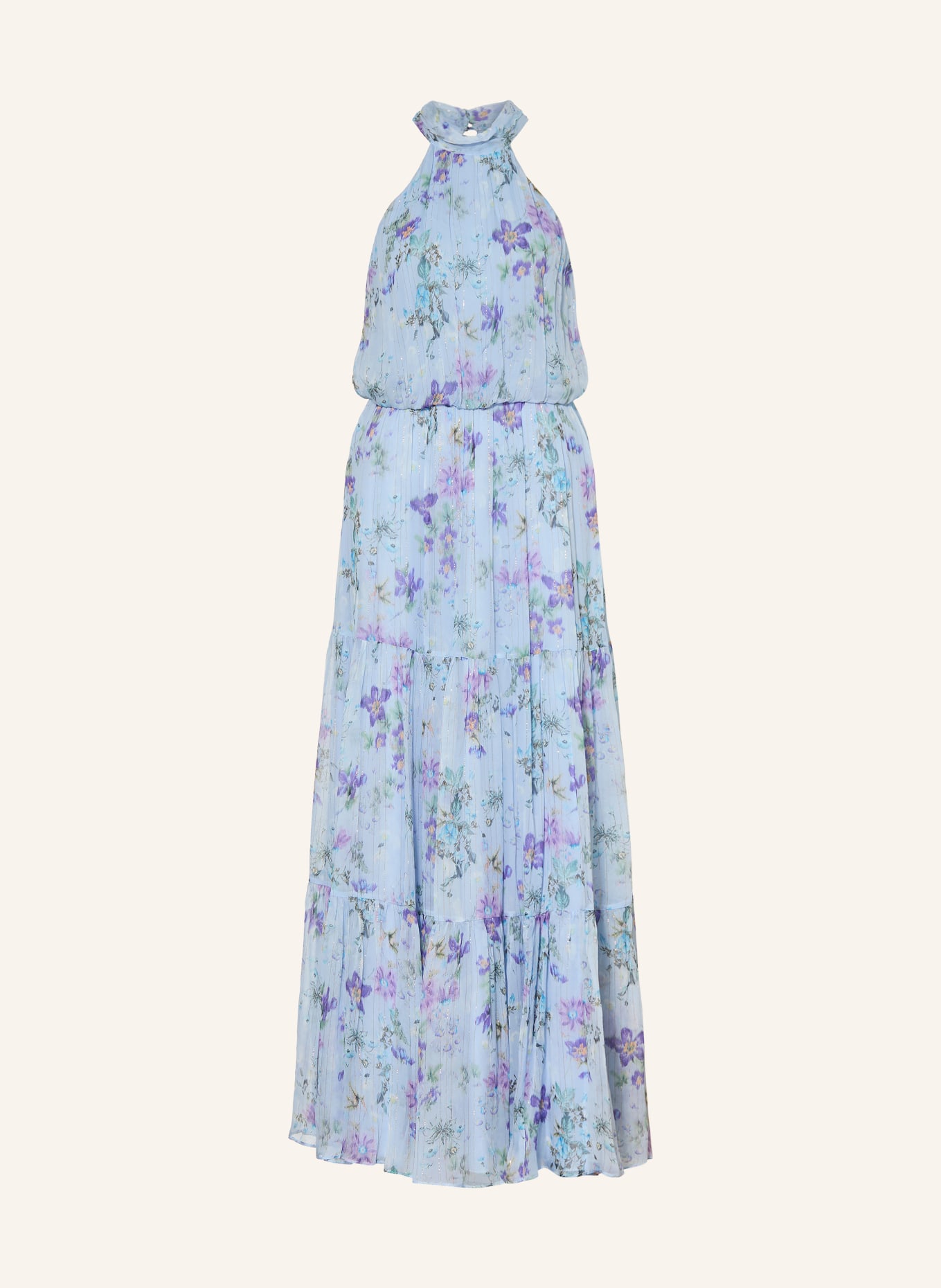 SWING Abendkleid mit Glitzergarn: HELLBLAU / LILA / GRÜN