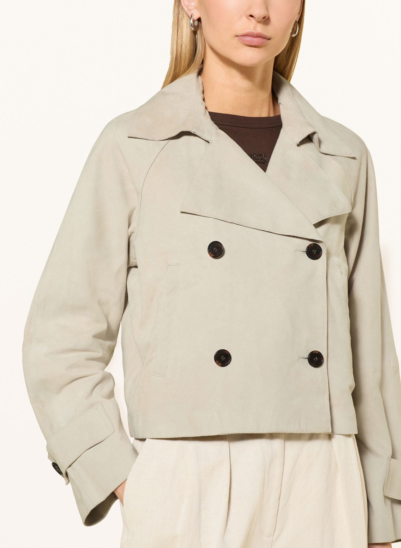 Marc O'Polo Lederjacke: ECRU