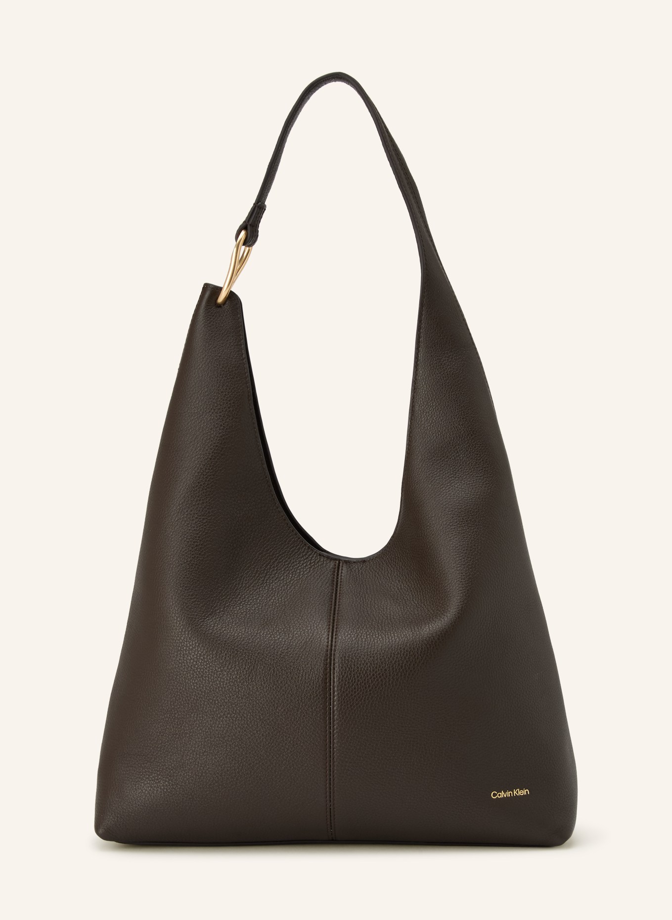 Calvin Klein Schultertasche: DUNKELBRAUN / GOLD