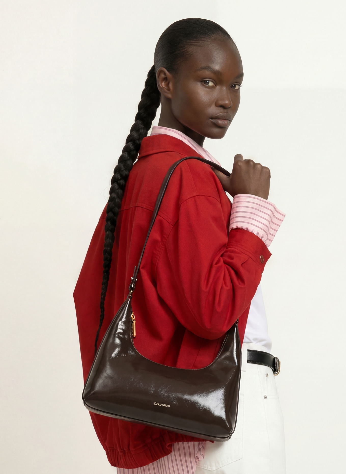 Calvin Klein Sac épaule: MARRON FONCÉ