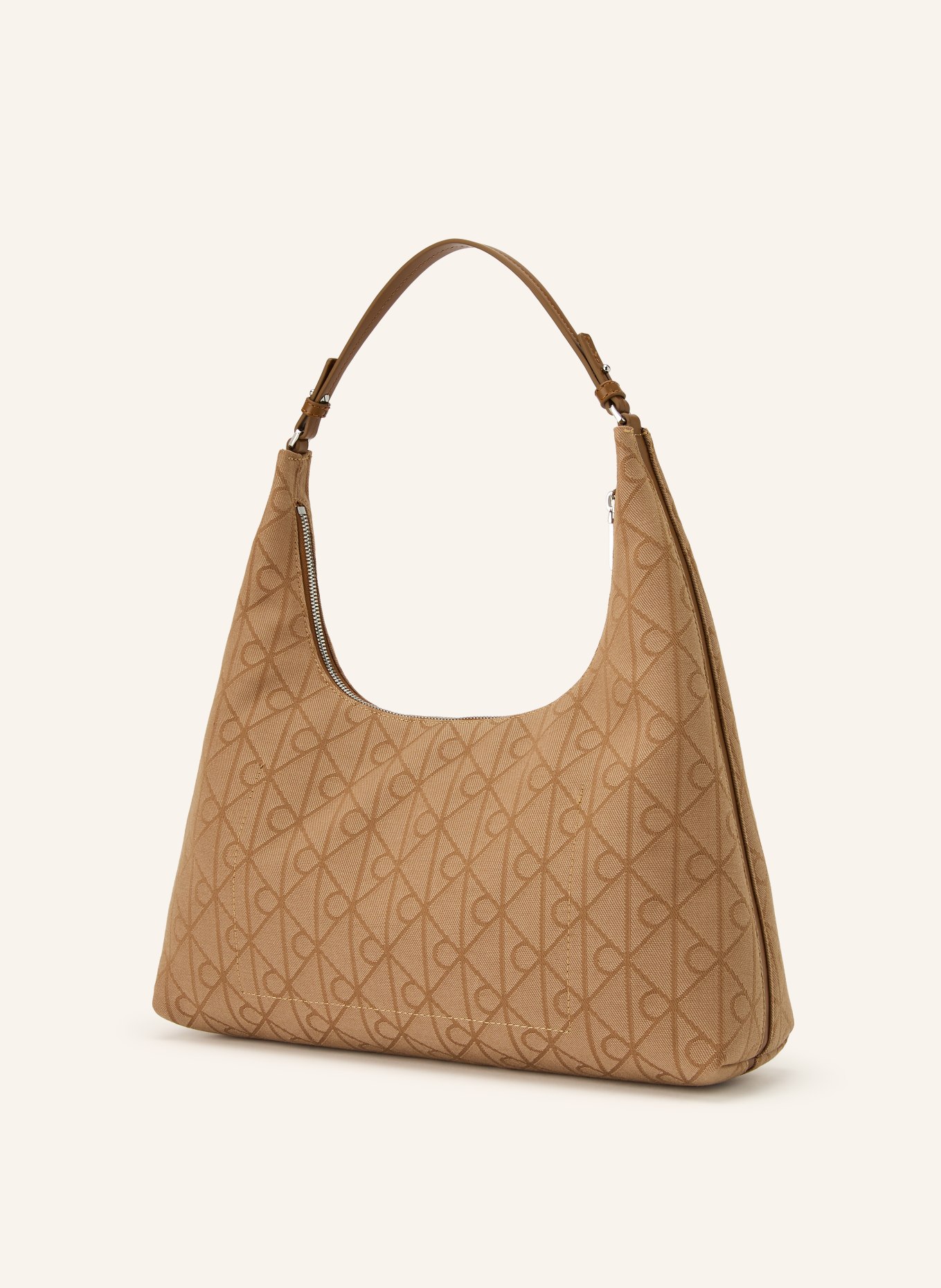 Calvin Klein Schultertasche: BEIGE / HELLBRAUN