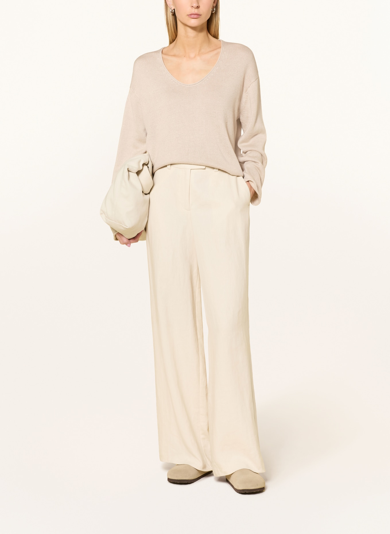 Marc O'Polo Pullover mit Leinen: HELLGRAU