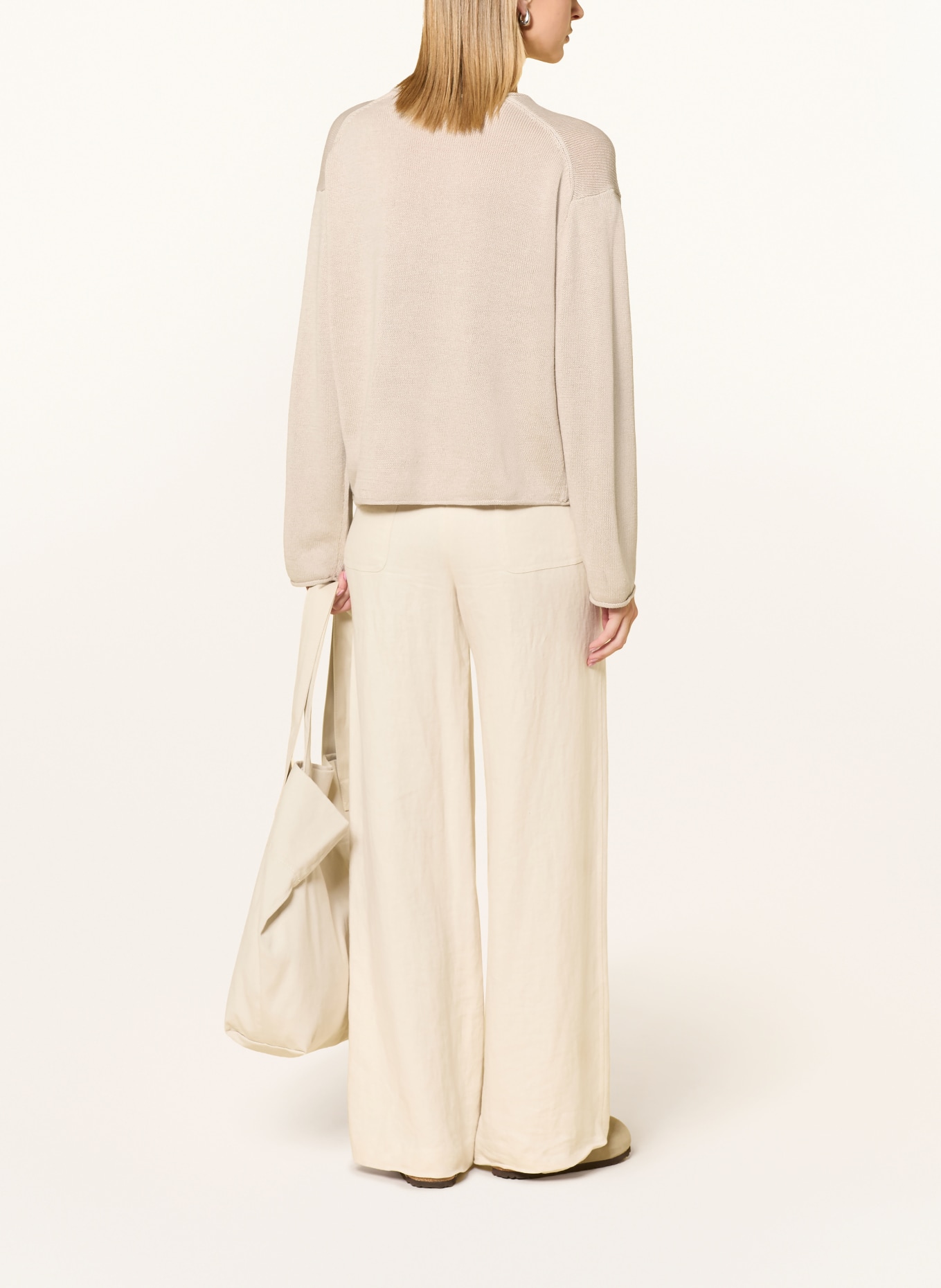 Marc O'Polo Pullover mit Leinen: HELLGRAU