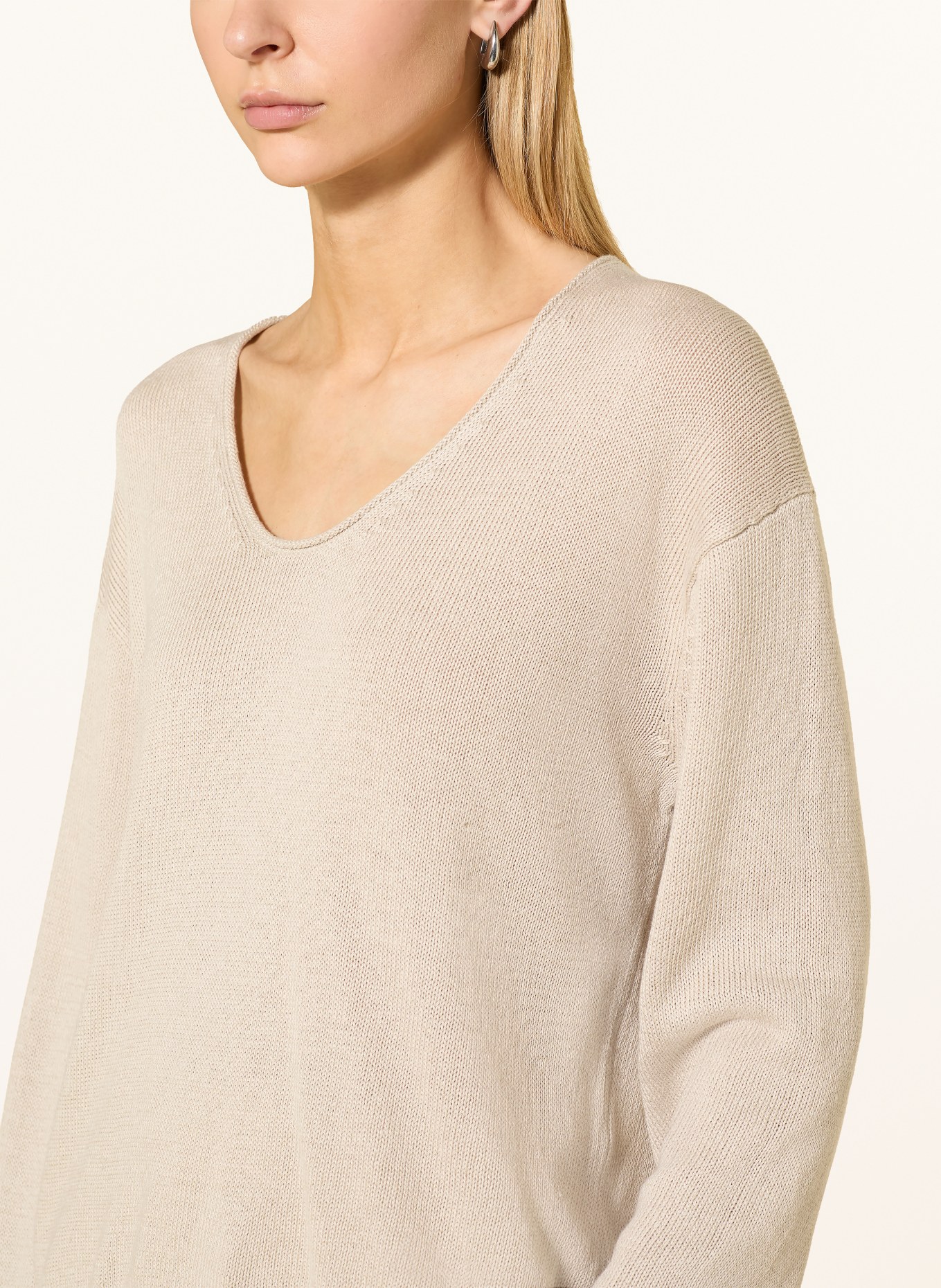 Marc O'Polo Pullover mit Leinen: HELLGRAU