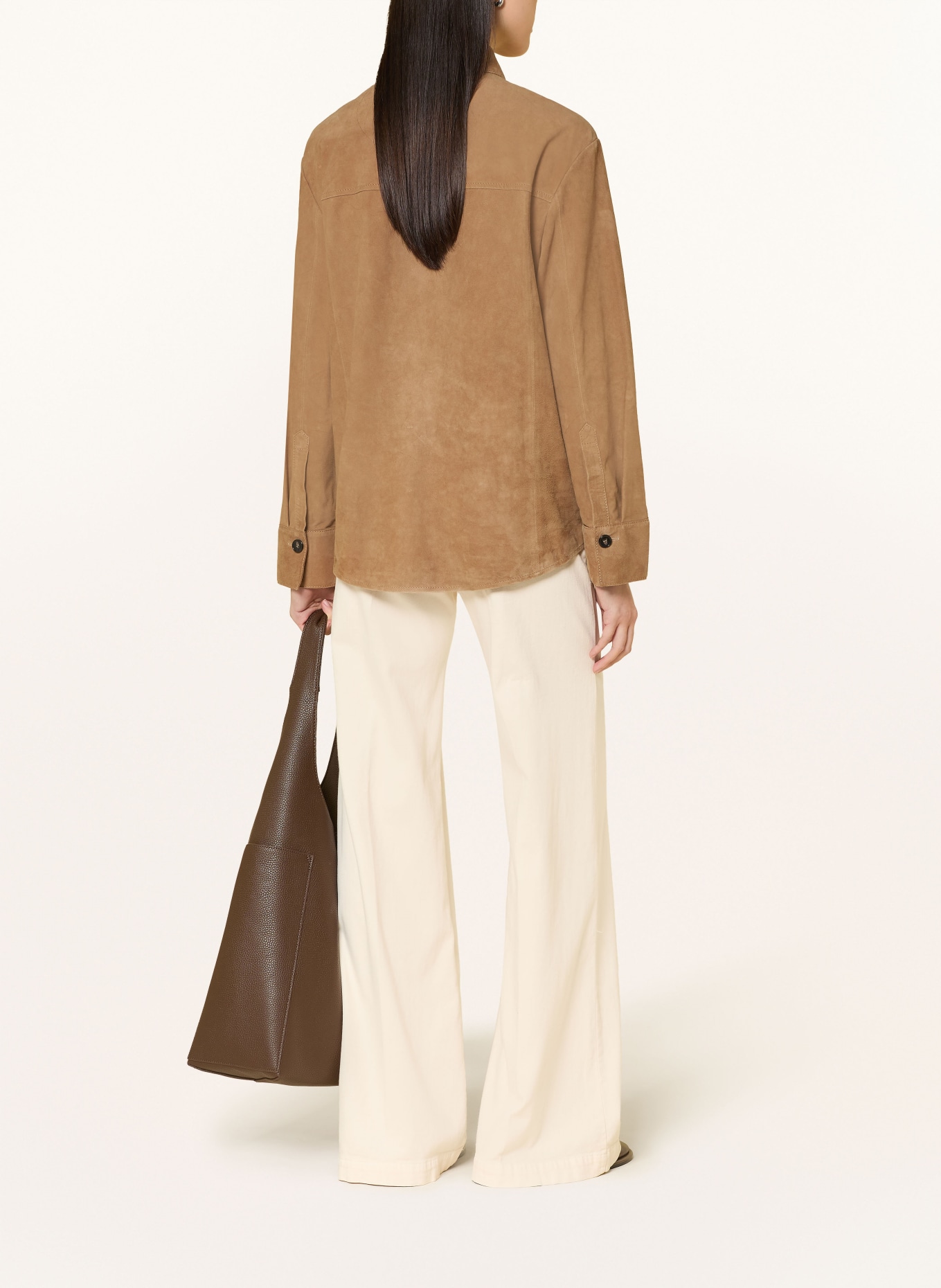Marc O'Polo Leather overshirt: CAMEL