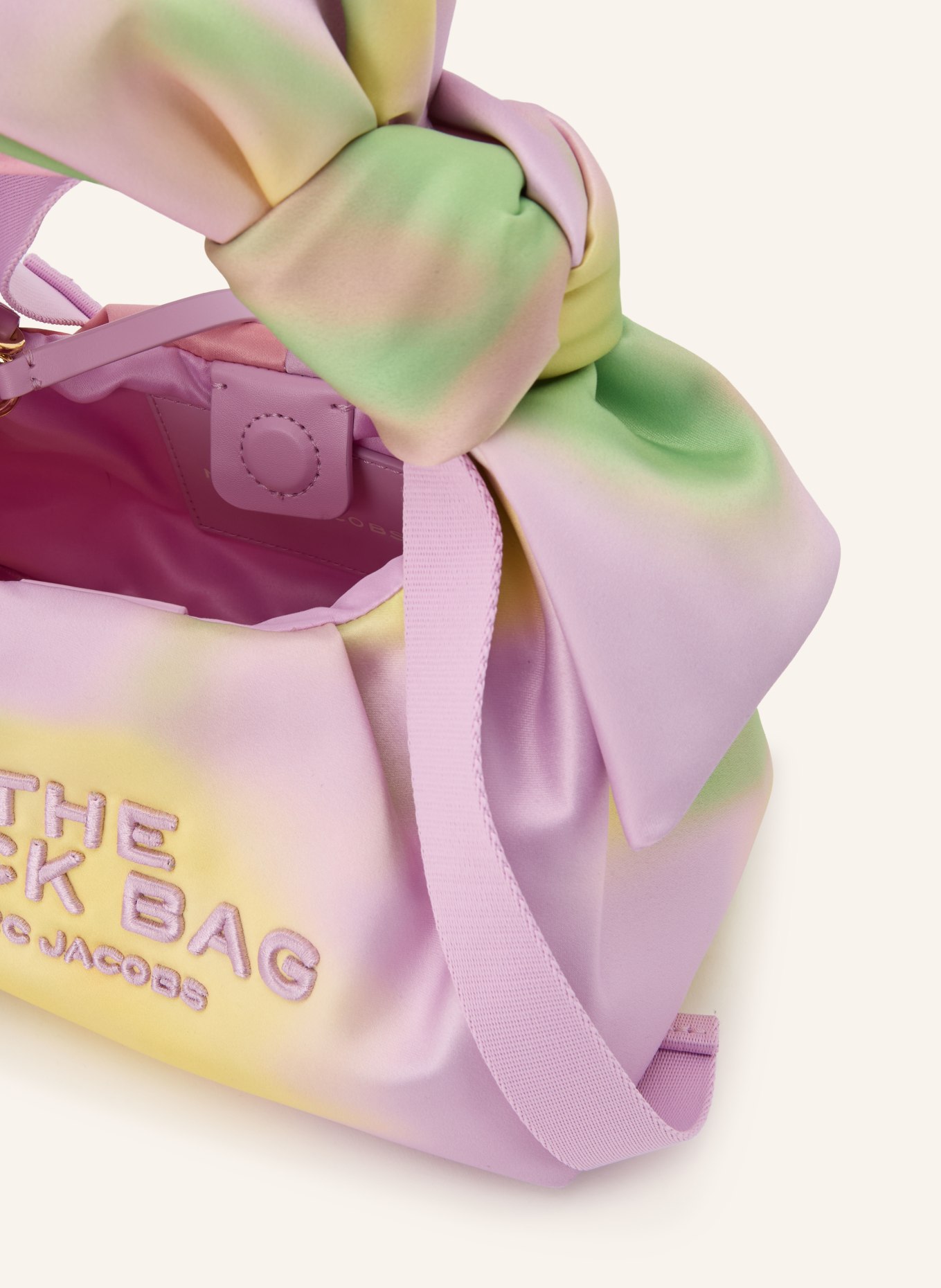 MARC JACOBS Handtasche THE MINI SACK MULTICOL PRINT FLOWERS mit Pouch: ROSA / GELB / HELLGRÜN