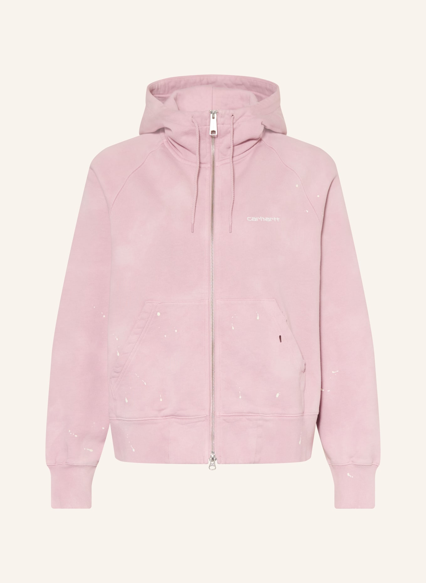 carhartt WIP Sweatjack PAINTER: ROSÉ / WIT