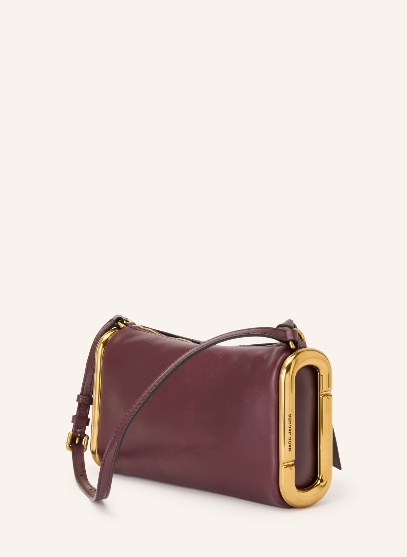 MARC JACOBS Kabelka přes rameno THE SCENE SMALL SHOULDER BAG: TMAVĚ FIALOVÁ / ZLATÁ