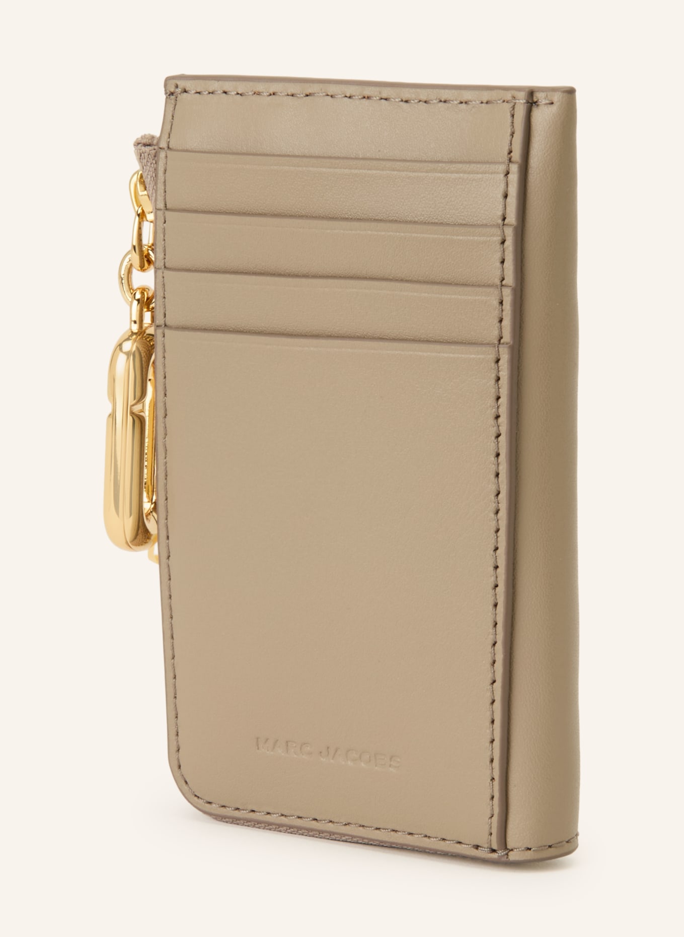MARC JACOBS Geldbörse THE SCENE TOP ZIP MULTI WALLET: TAUPE / GOLD
