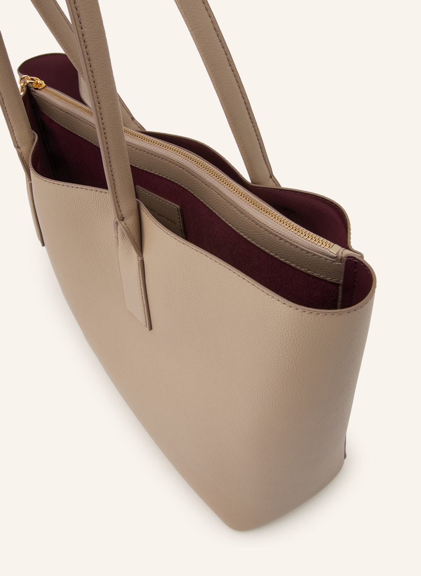 MARC JACOBS Shopper THE WORK TOTE: CREME / GOLD