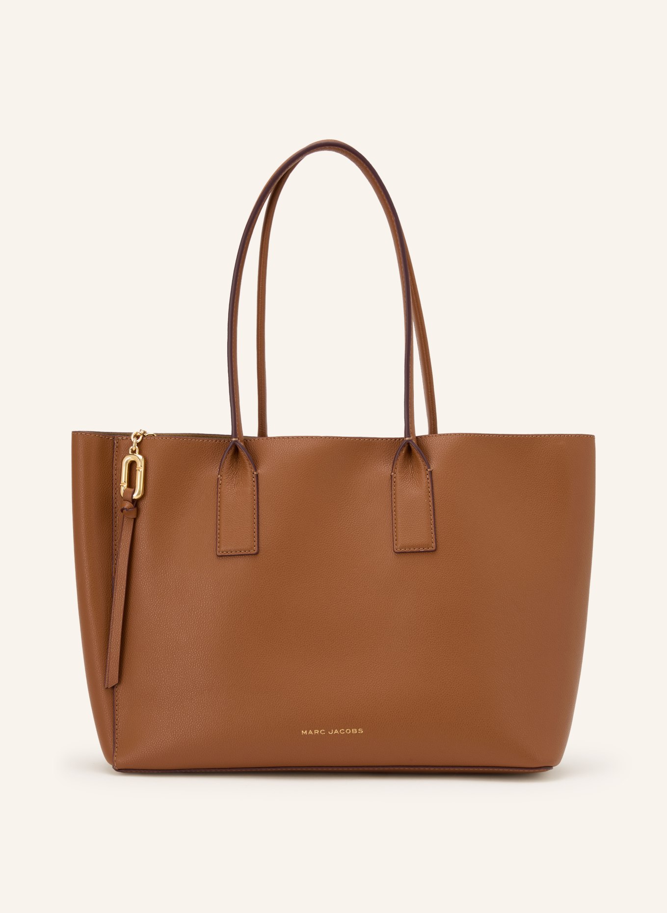 MARC JACOBS Shopper THE WORK TOTE: BRAUN / GOLD