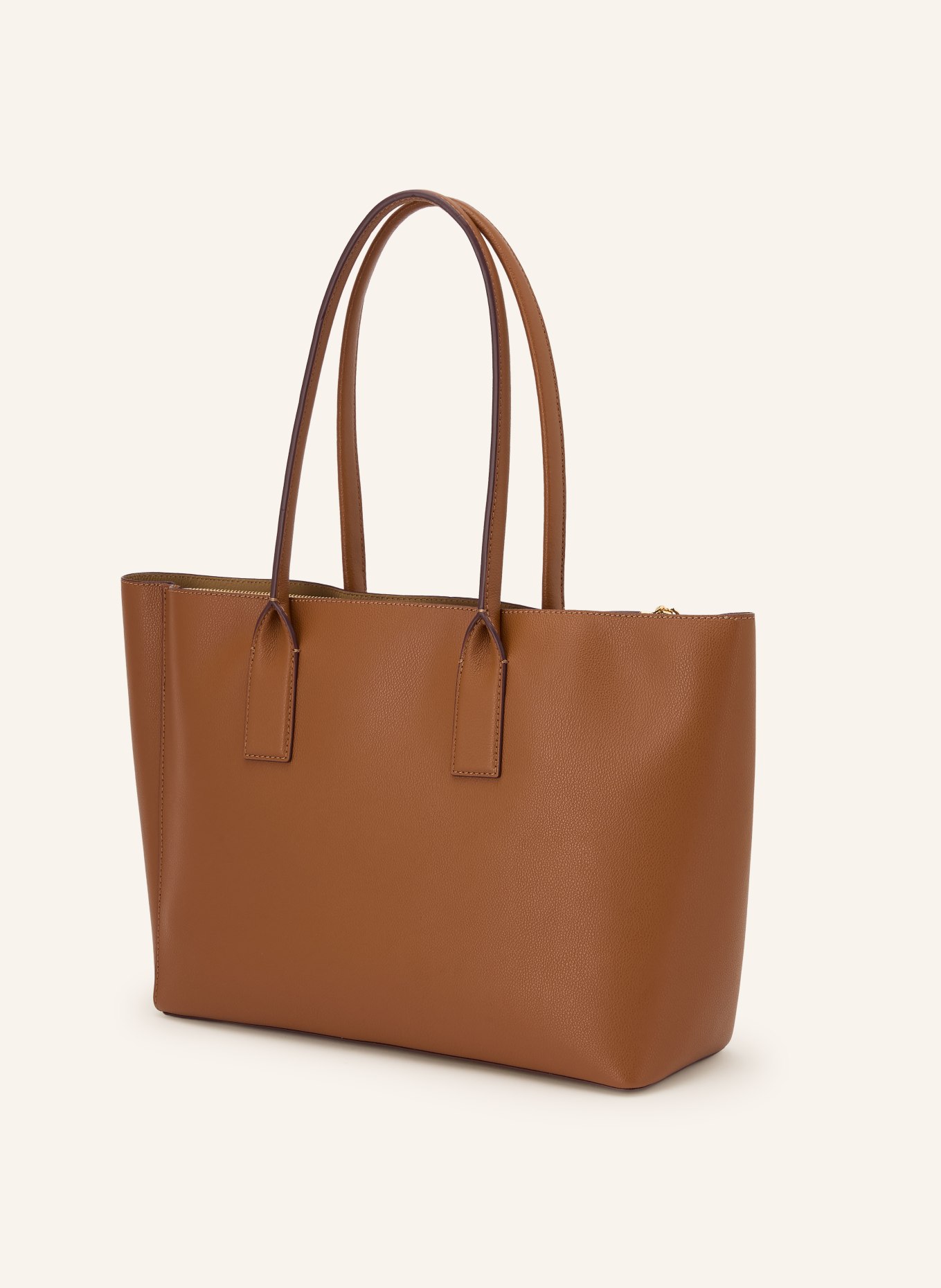MARC JACOBS Shopper THE WORK TOTE: BRAUN / GOLD
