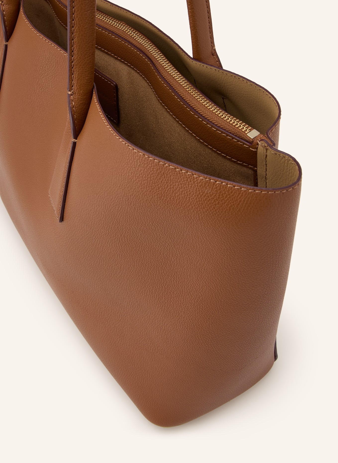 MARC JACOBS Shopper THE WORK TOTE: BRAUN / GOLD