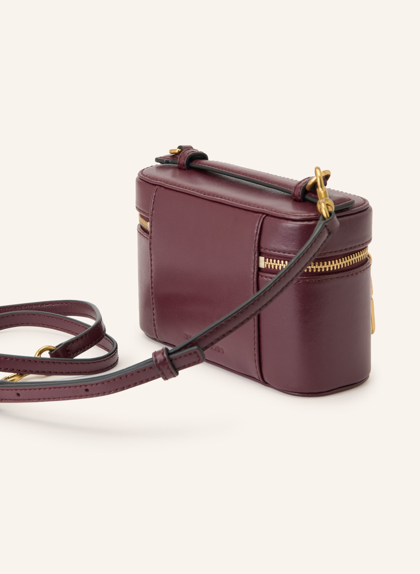 MARC JACOBS Kosmetiktasche THE SCENE VANTY BAG: DUNKELROT / GOLD