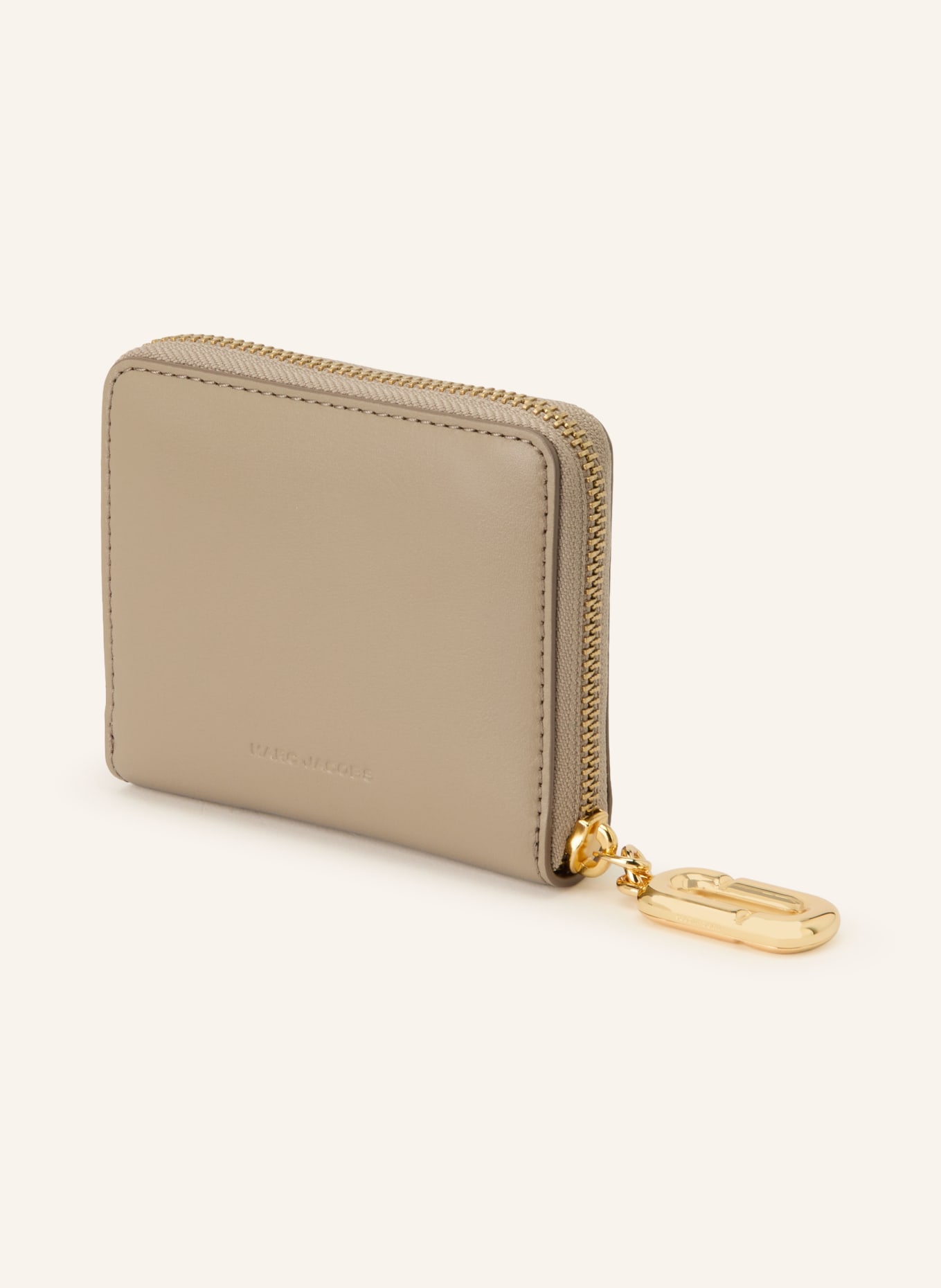 MARC JACOBS Geldbörse THE SCENE SLIM COMPACT WALLET: BEIGE / GOLD
