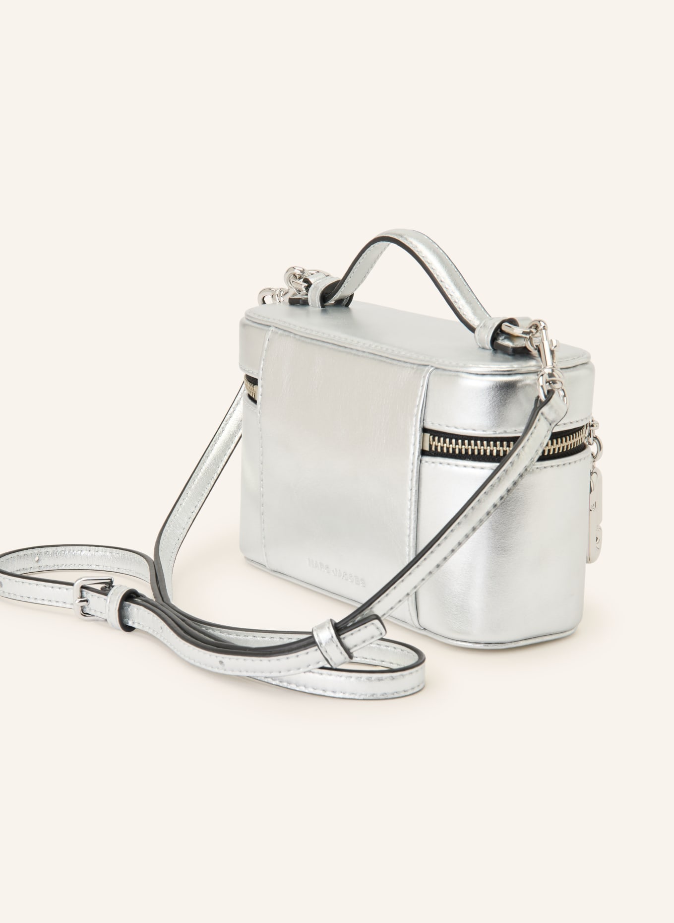 MARC JACOBS Kabelka přes rameno THE VANITY BAG: STŘÍBRNÁ / STŘÍBRNÁ