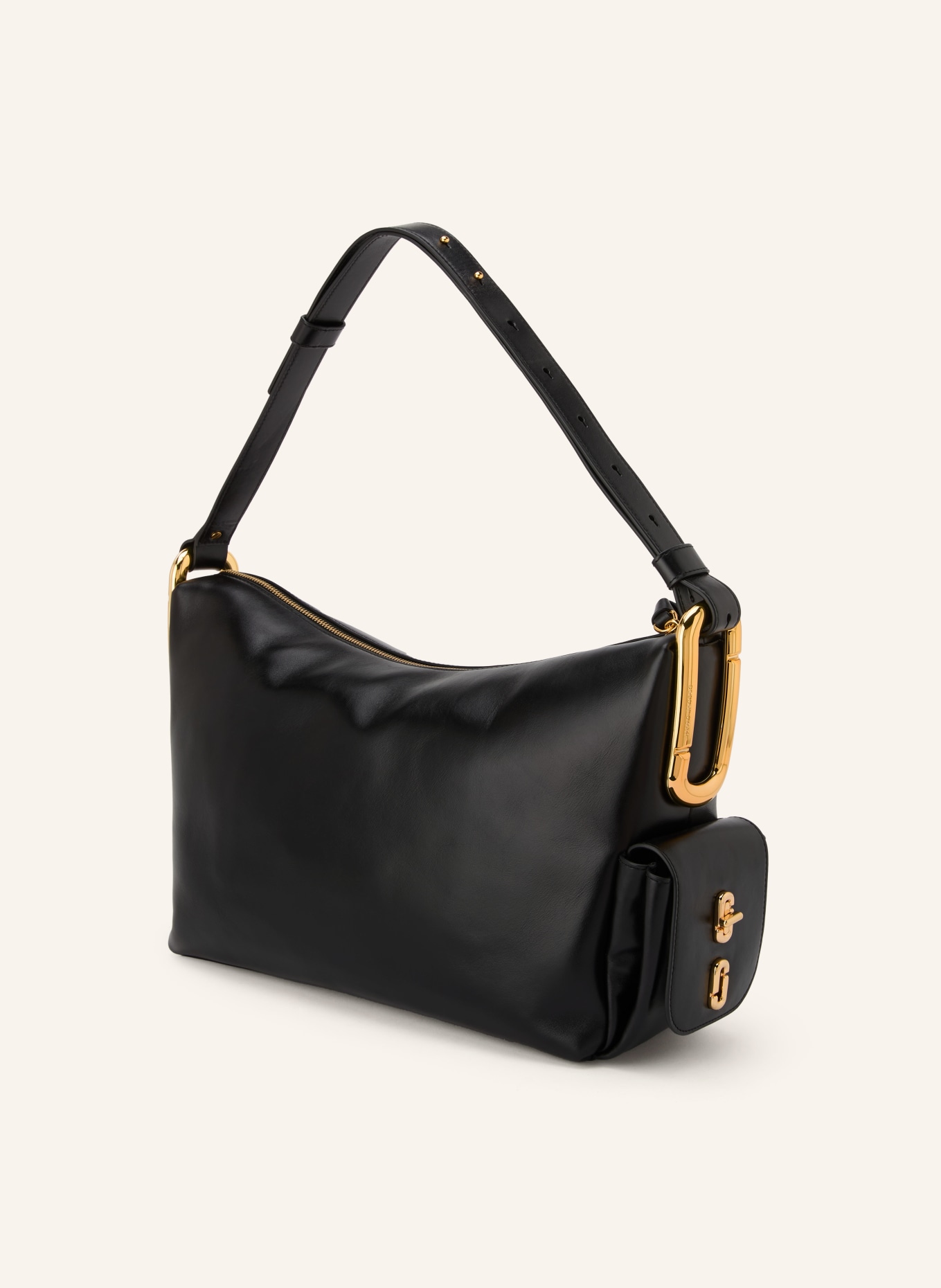 MARC JACOBS Sac seau THE SCENE LARGE SHOULDER BAG: NOIR / OR