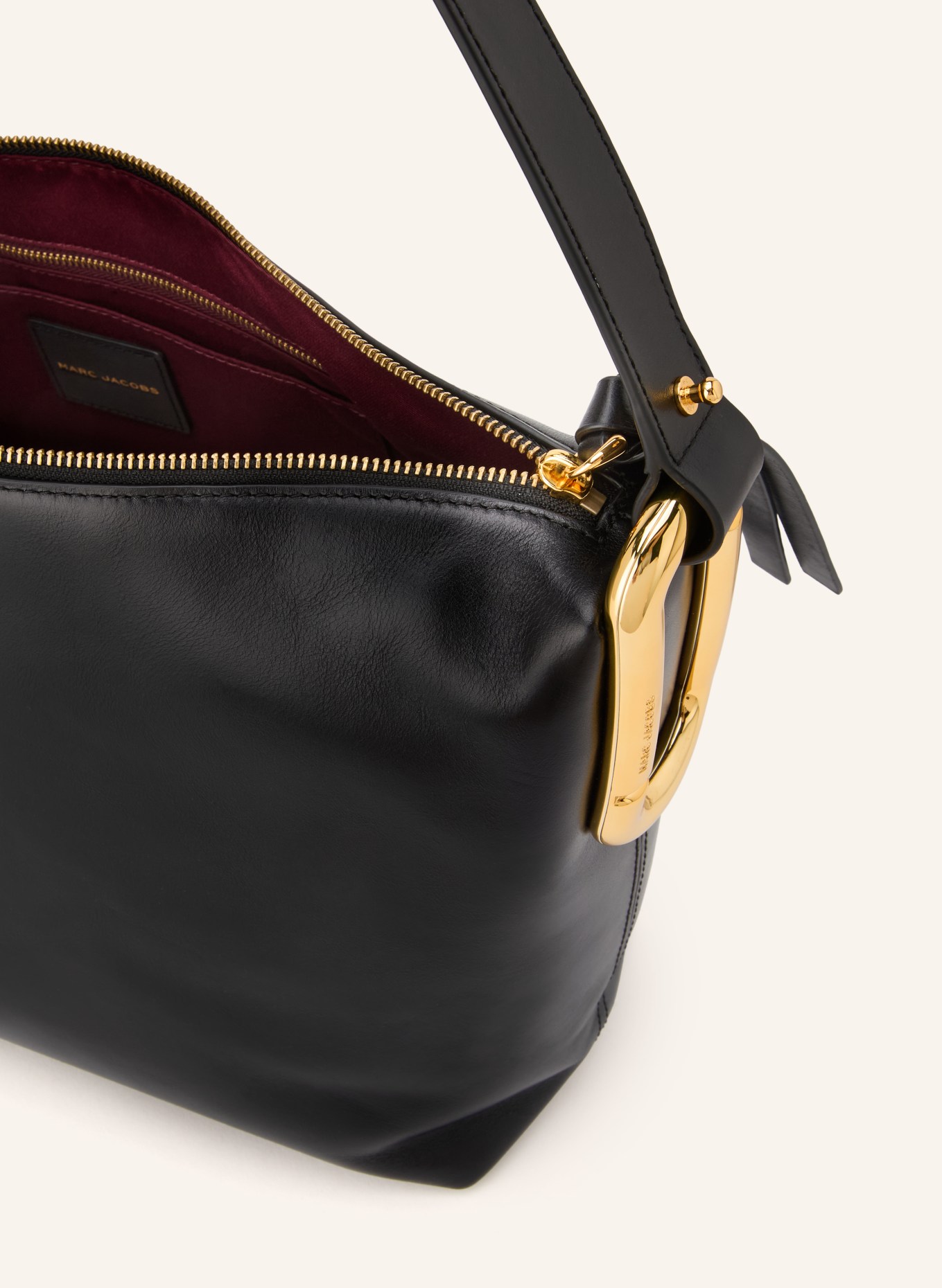 MARC JACOBS Sac seau THE SCENE LARGE SHOULDER BAG: NOIR / OR