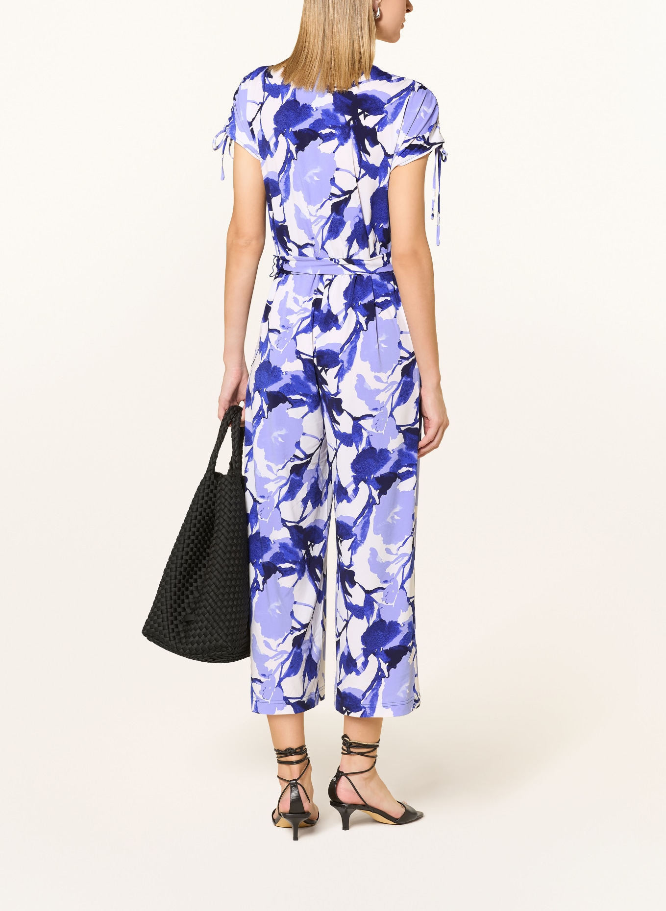 Betty Barclay Wrap-style jumpsuit: BLUE / LIGHT BLUE / WHITE