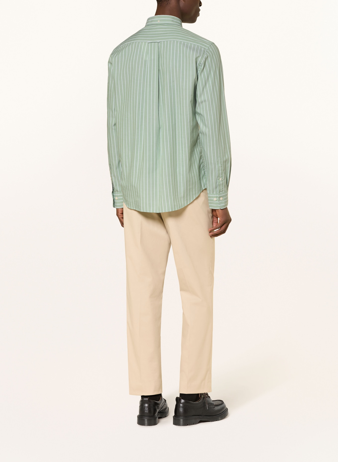 GANT Hemd Slim Fit: HELLGRÜN / WEISS