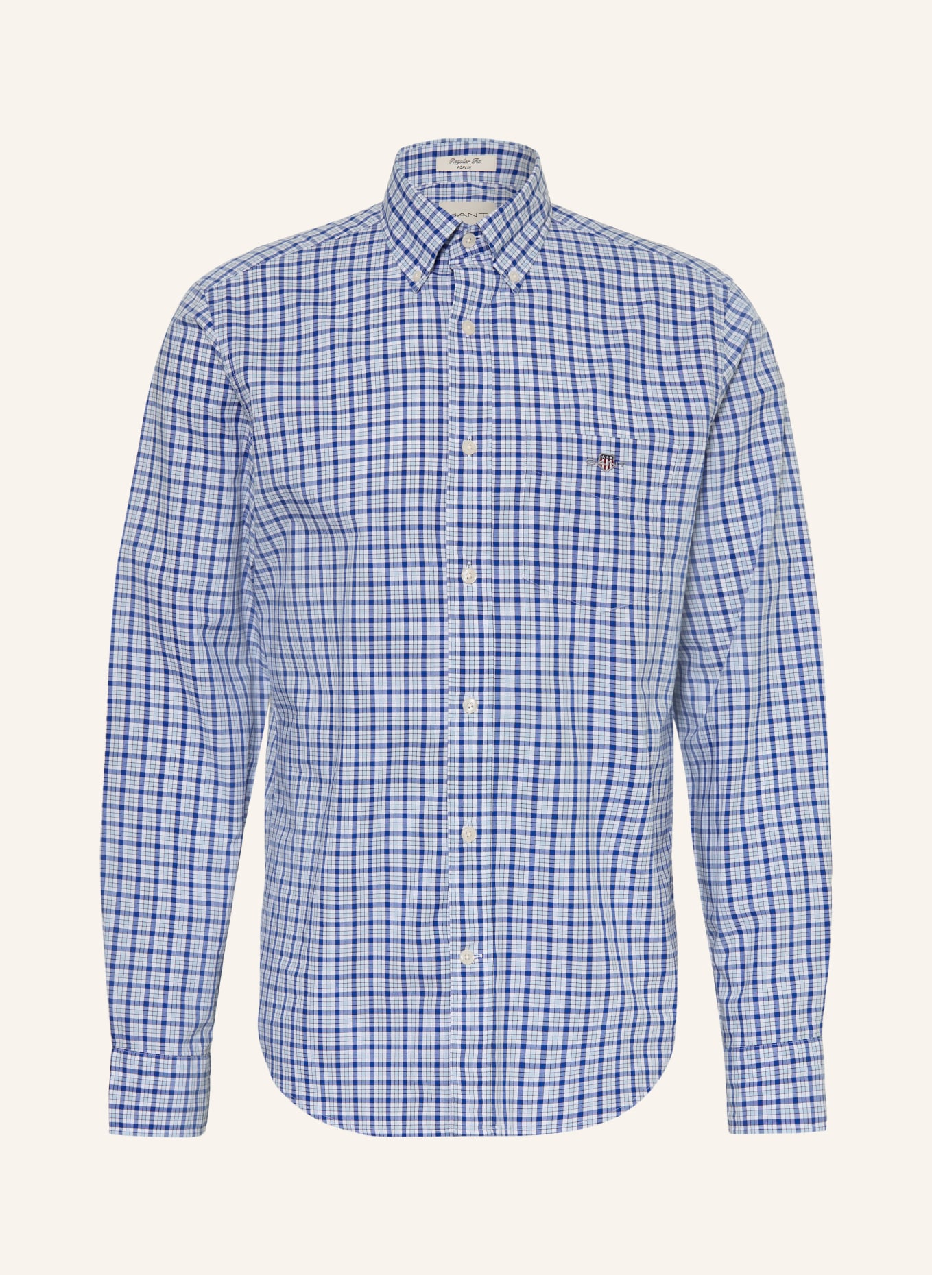 GANT Slim-Fit Shirt: WHITE / LIGHT BLUE / DARK BLUE