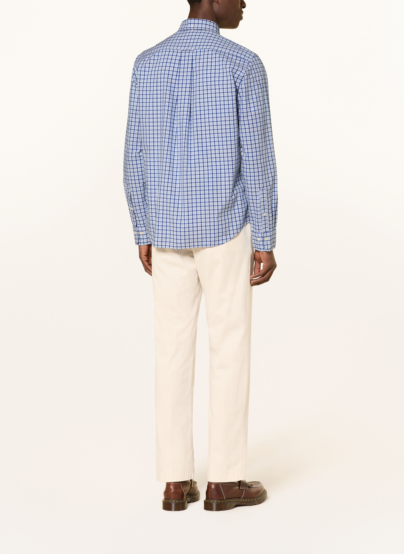 GANT Slim-Fit Shirt: WHITE / LIGHT BLUE / DARK BLUE