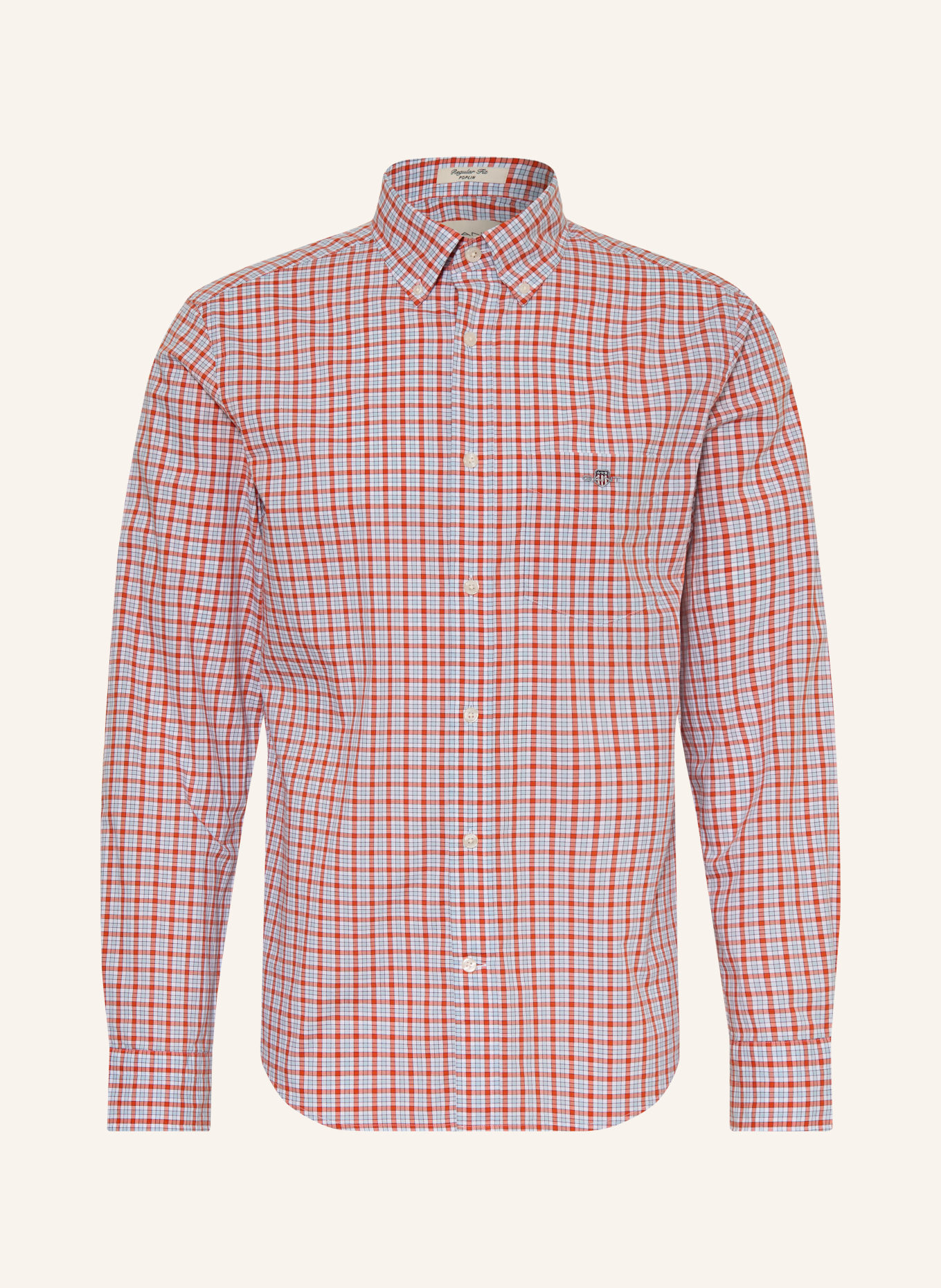 GANT Chemise coupe slim: BLANC / ROUGE / BLEU CLAIR