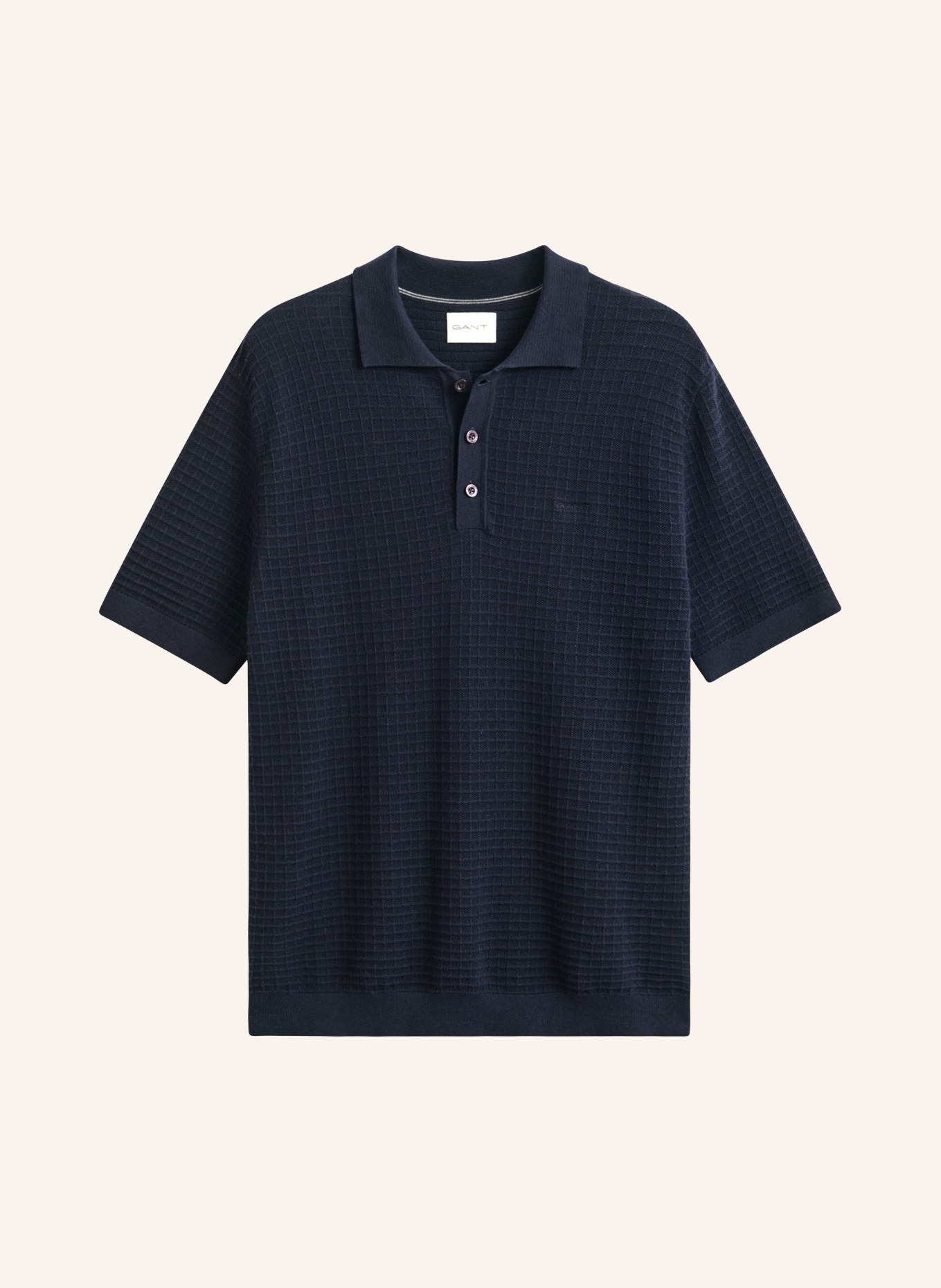 GANT Polo en maille: BLEU FONCÉ