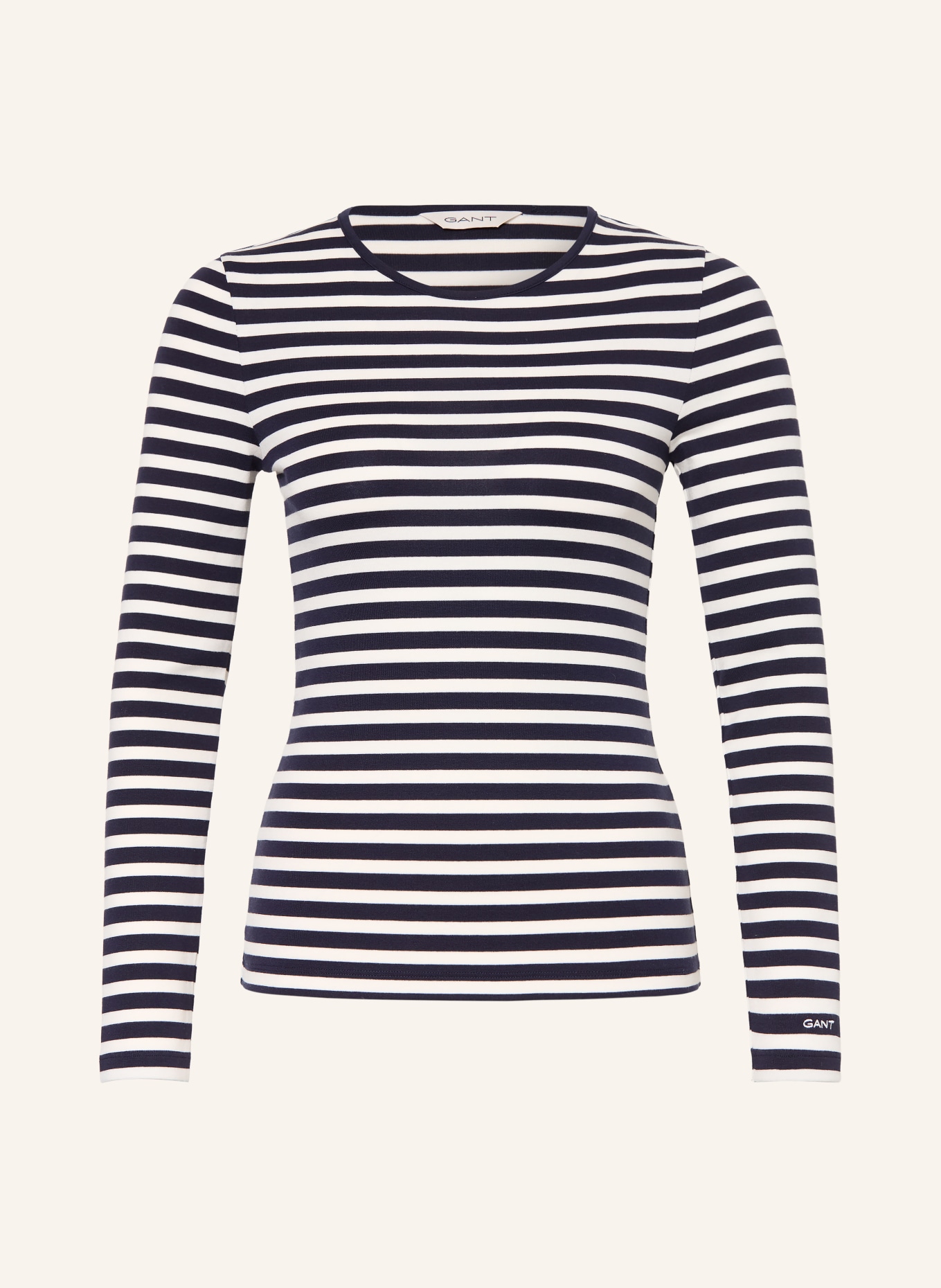 GANT long-sleeved shirt: DARK BLUE / WHITE